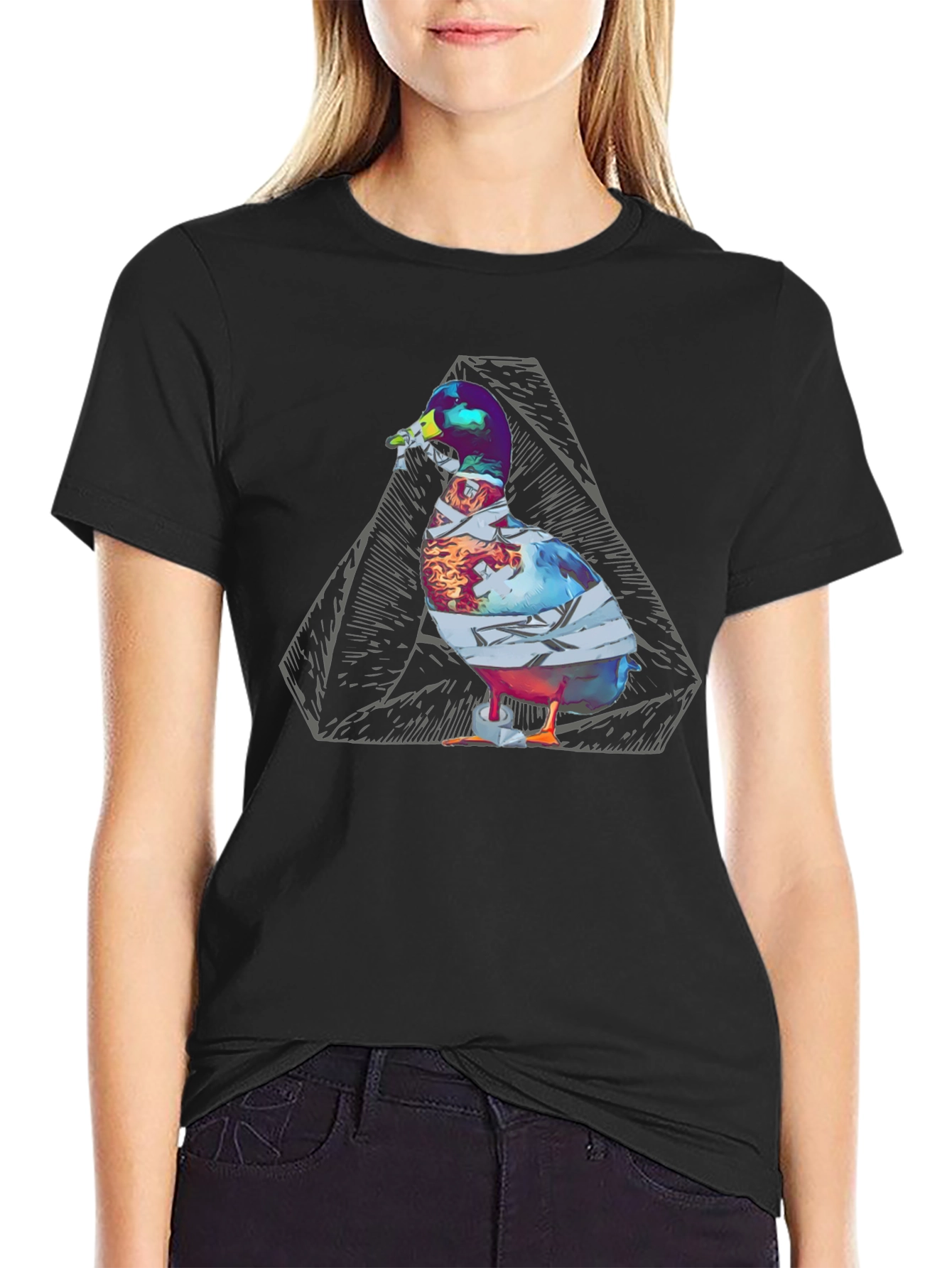 Duck Graphic T-Shirt - Unique Colorful Design