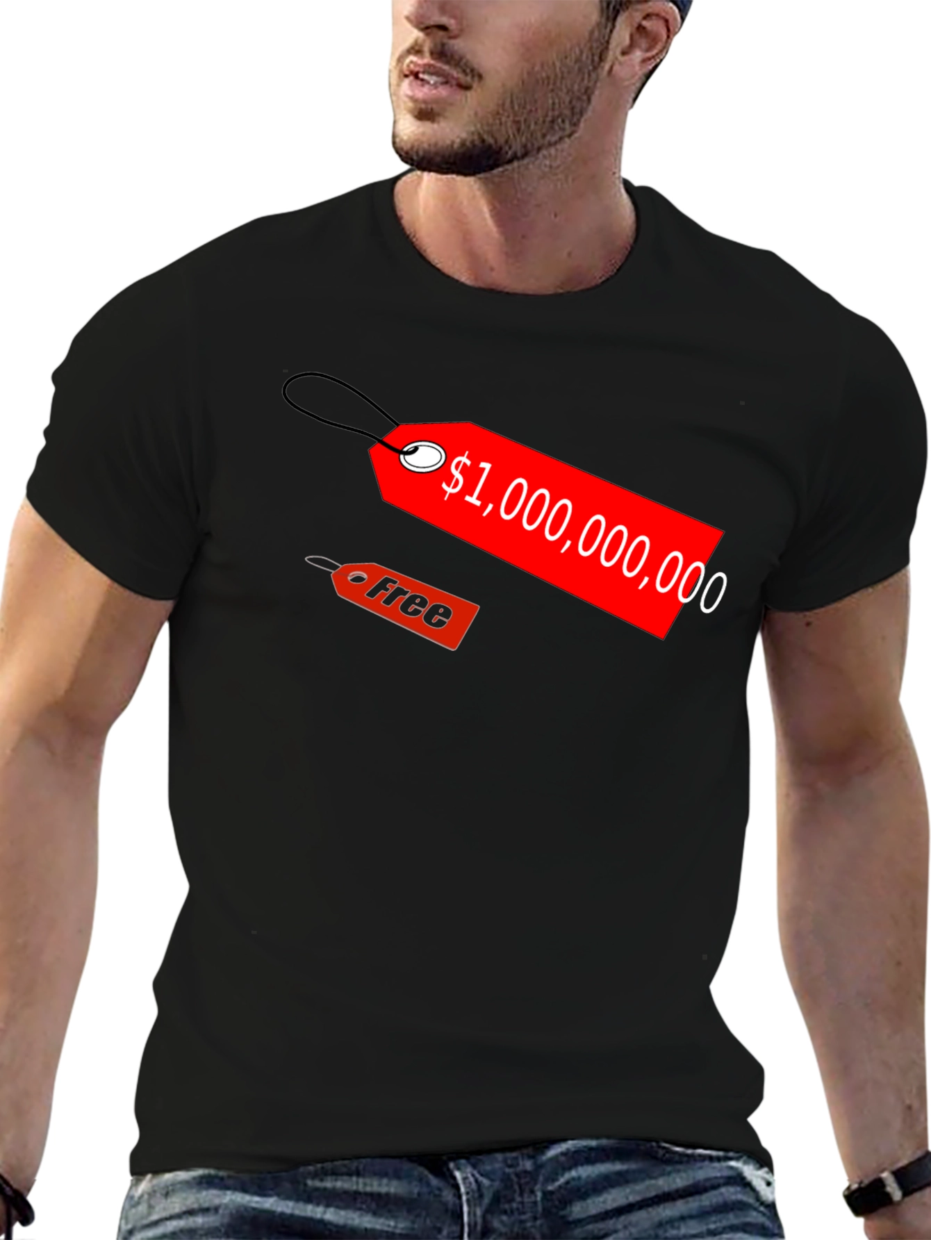 Million Dollar Dream Tee - Black Cotton Graphic T-Shirt