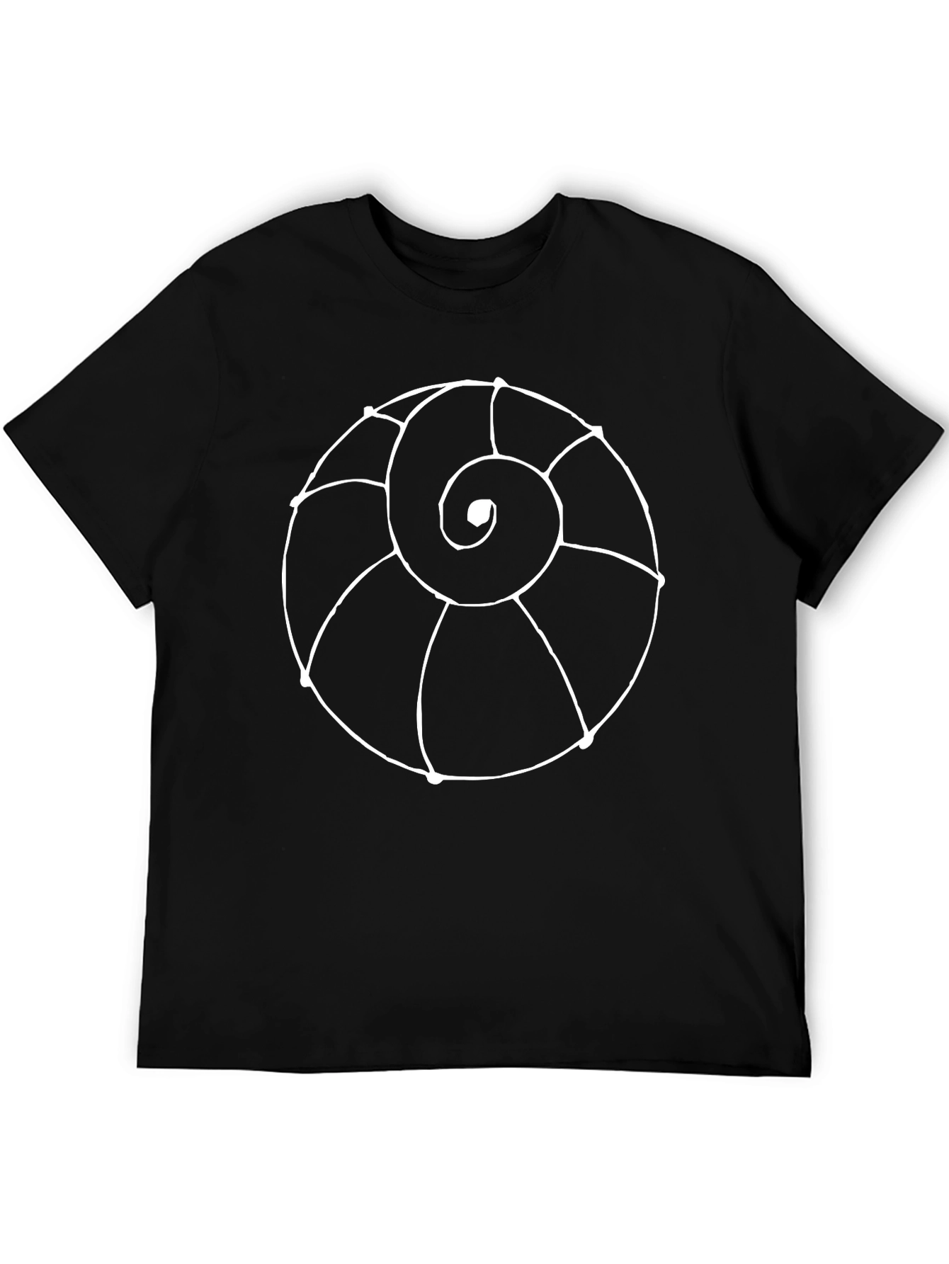 Nautilus Shell Graphic Black T-Shirt
