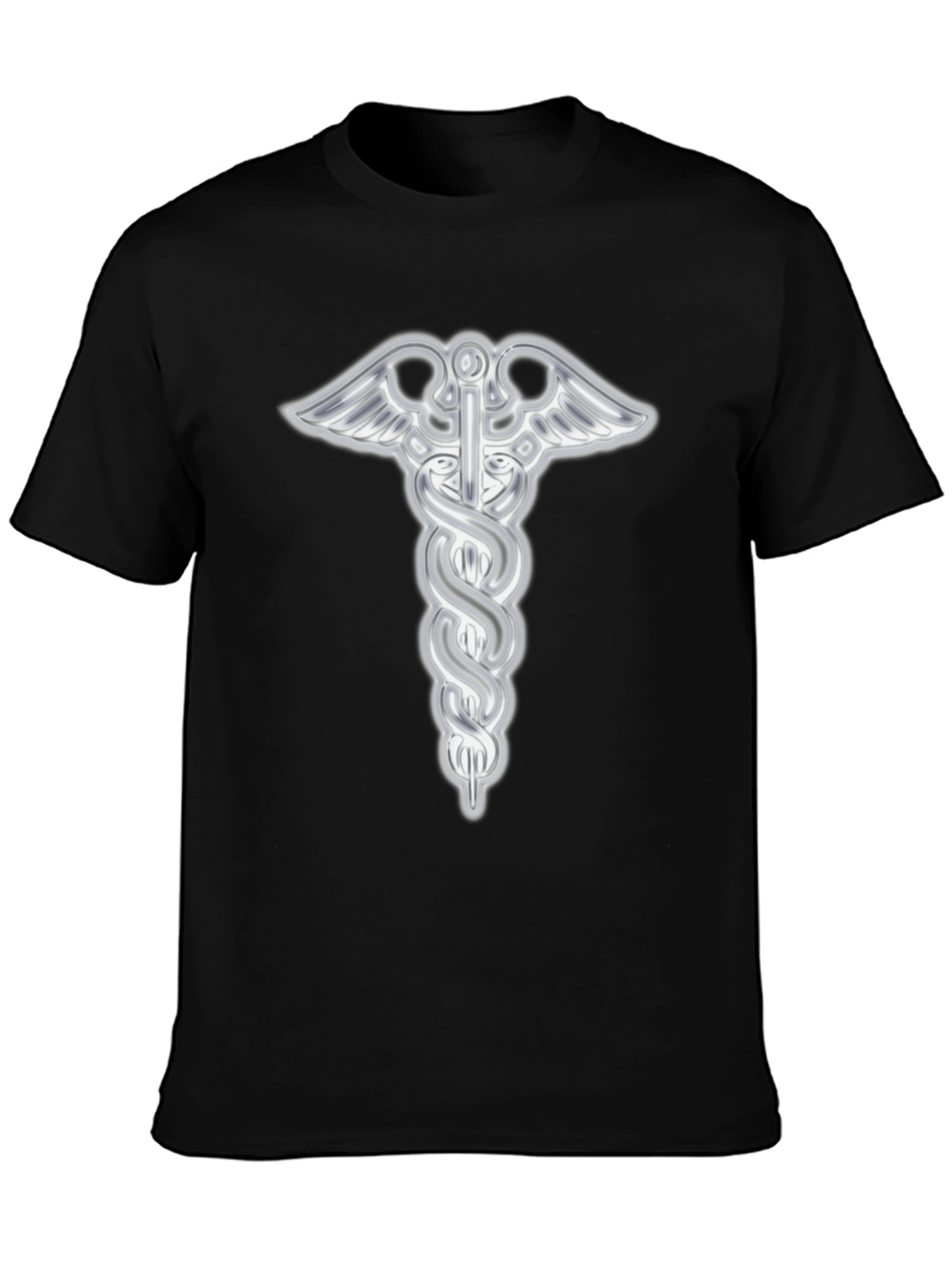 Caduceus Symbol Black T-Shirt
