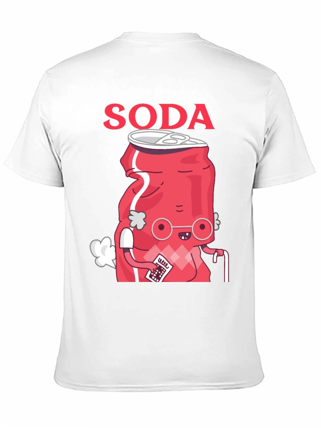 Funny Soda Cartoon T-Shirt - Black Cotton Blend Tee