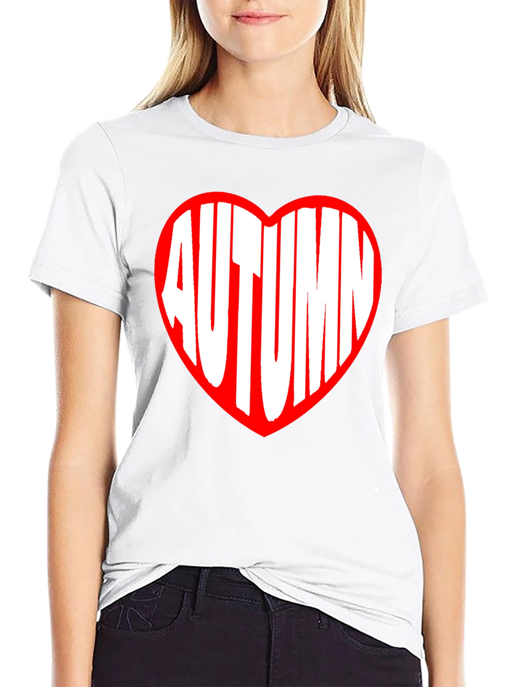 Autumn Heart Graphic Tee - Black