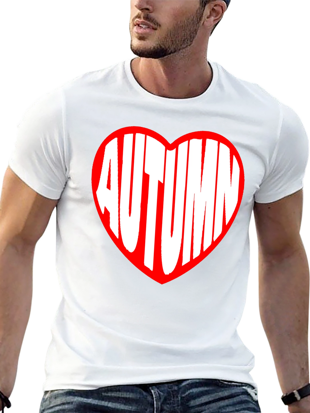 Autumn Heart Graphic Tee - Black