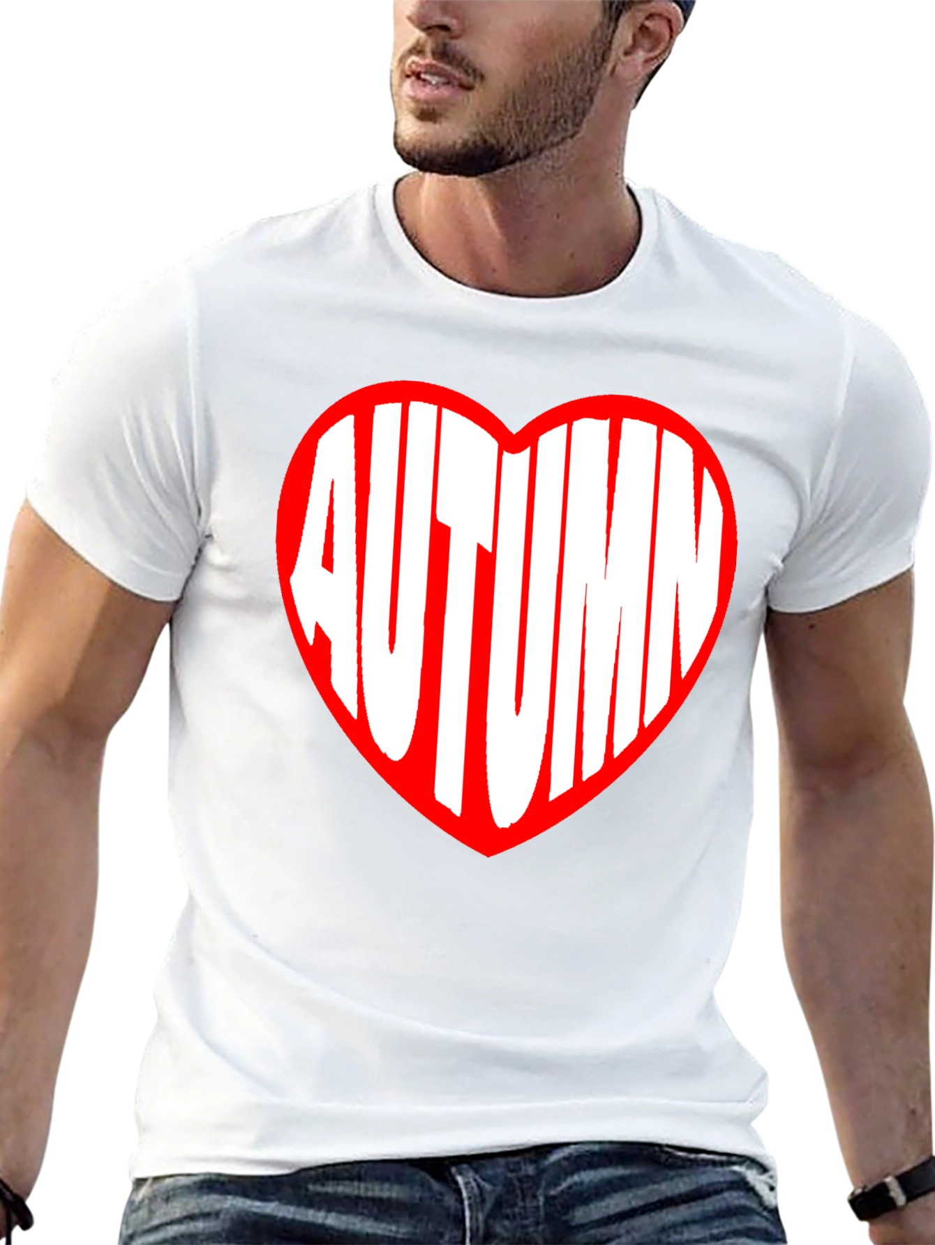 Autumn Heart Graphic Tee - Black