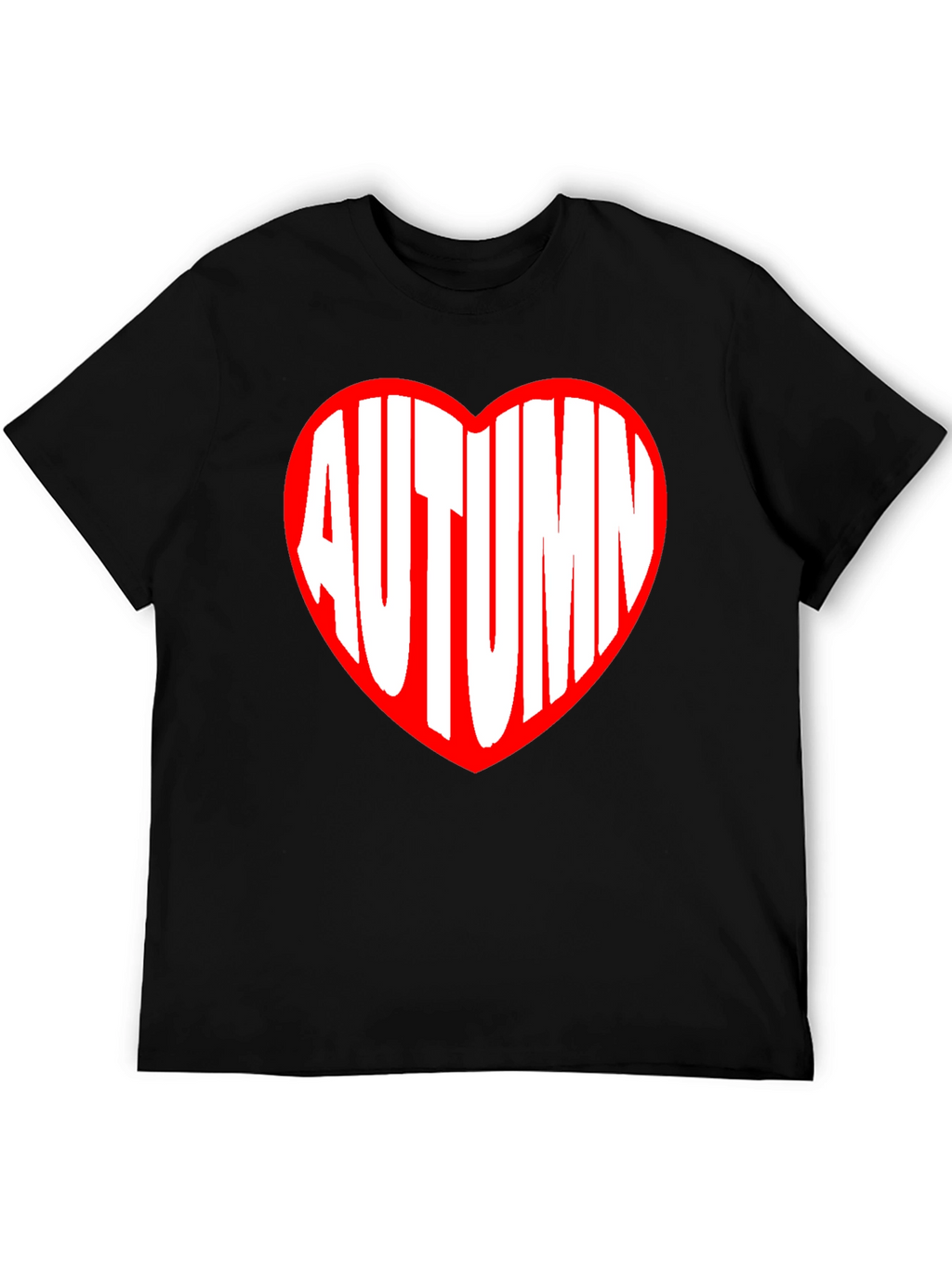 Autumn Heart Graphic Tee - Black
