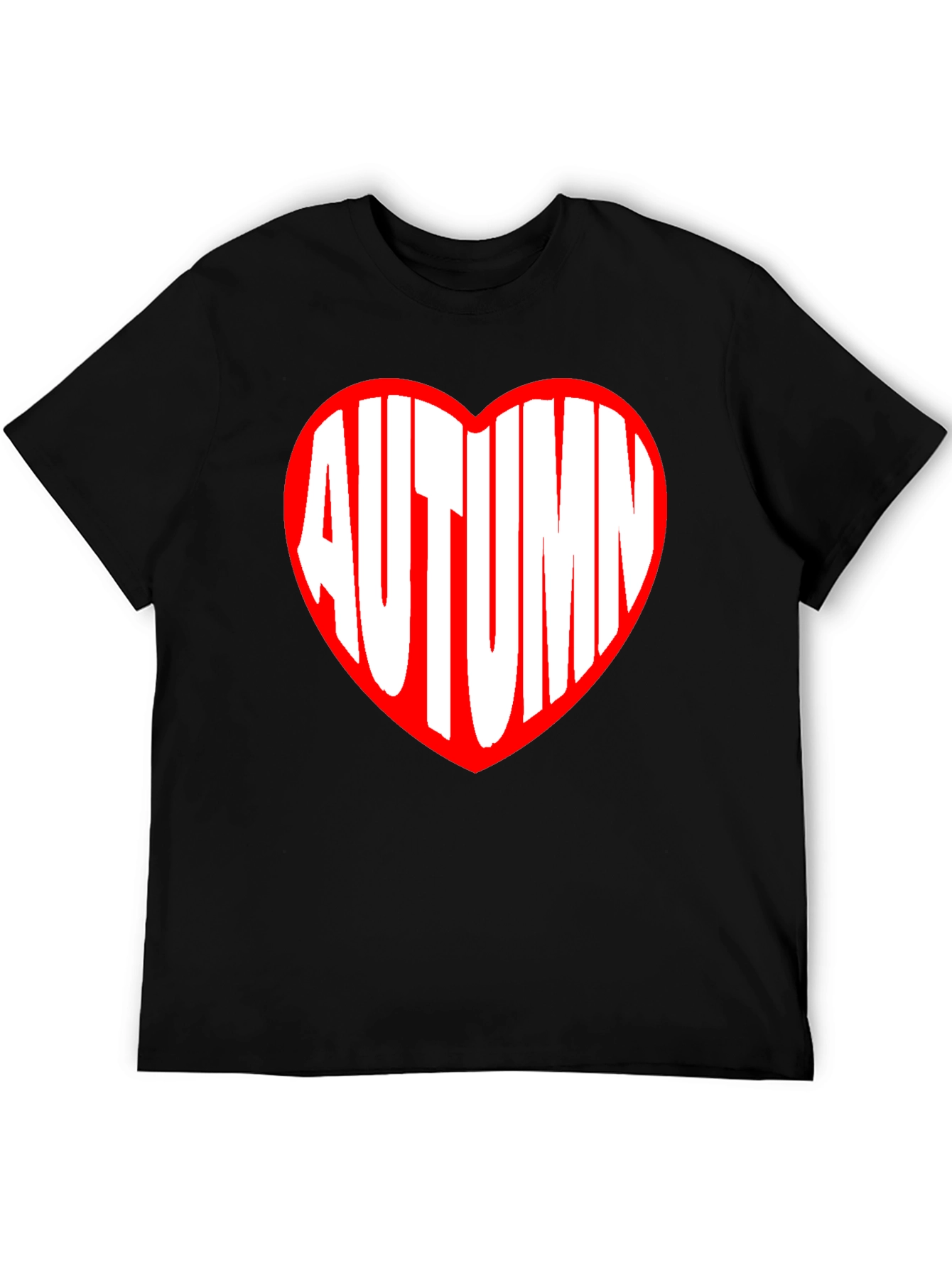 Autumn Heart Graphic Tee - Black