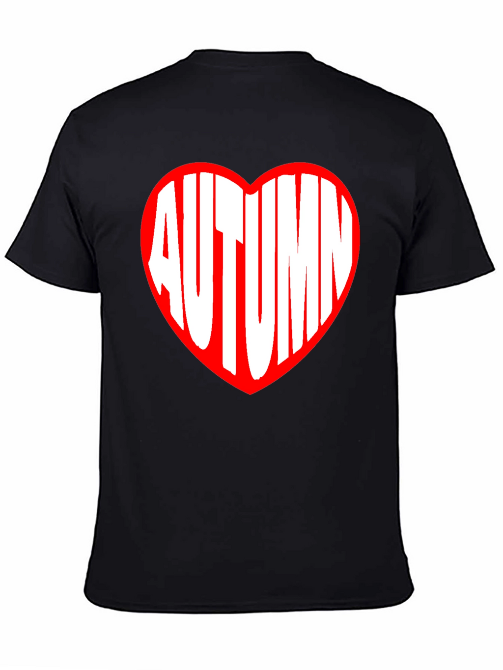 Autumn Heart Graphic Tee - Black