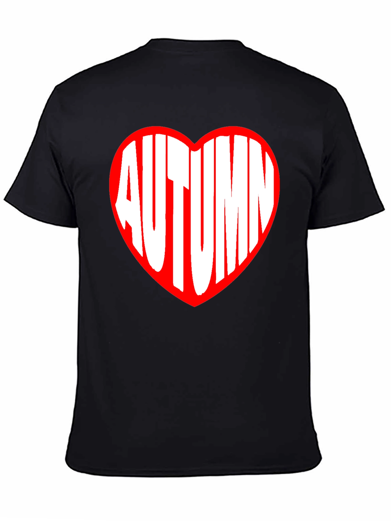 Autumn Heart Graphic Tee - Black