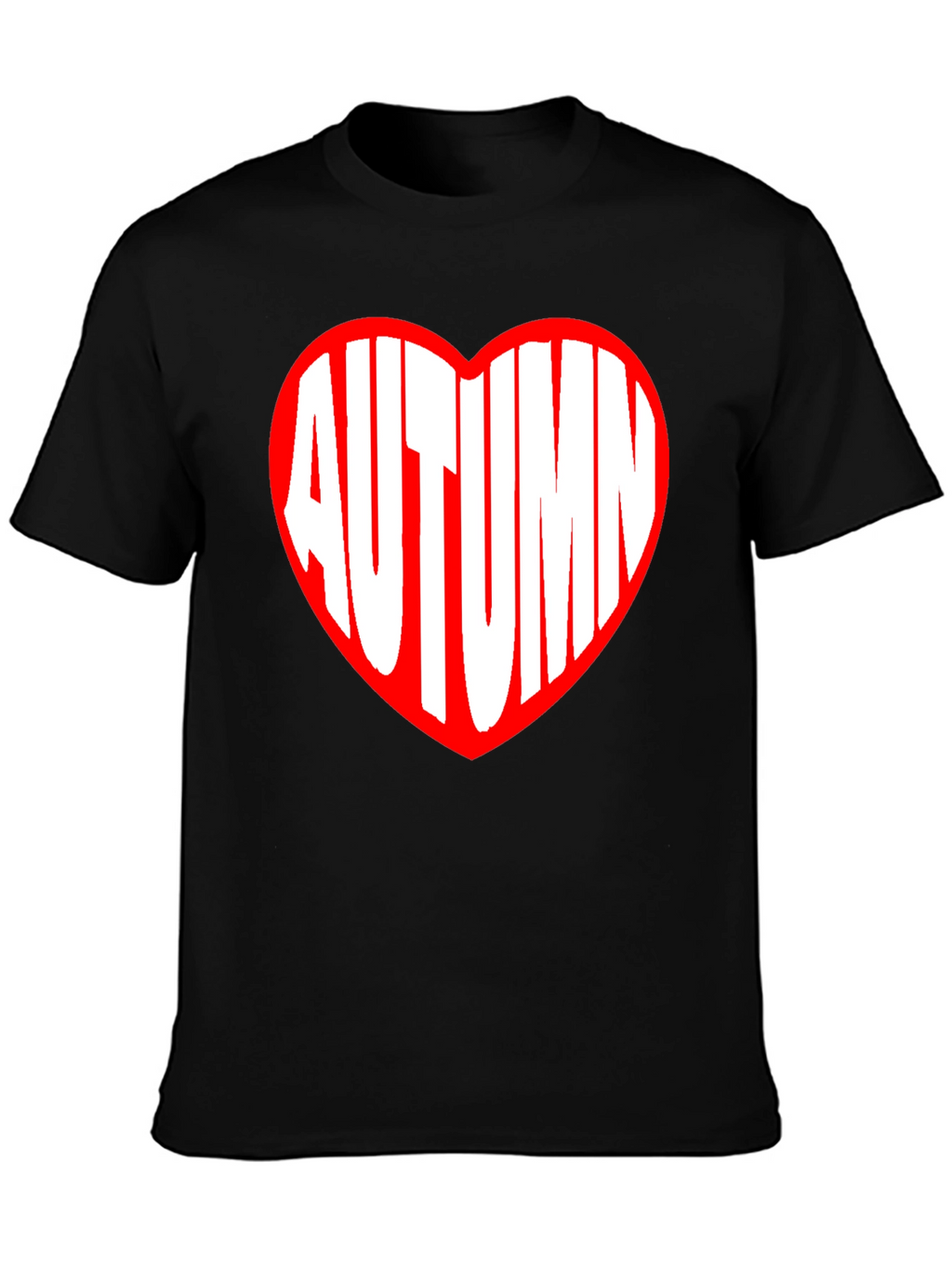 Autumn Heart Graphic Tee - Black