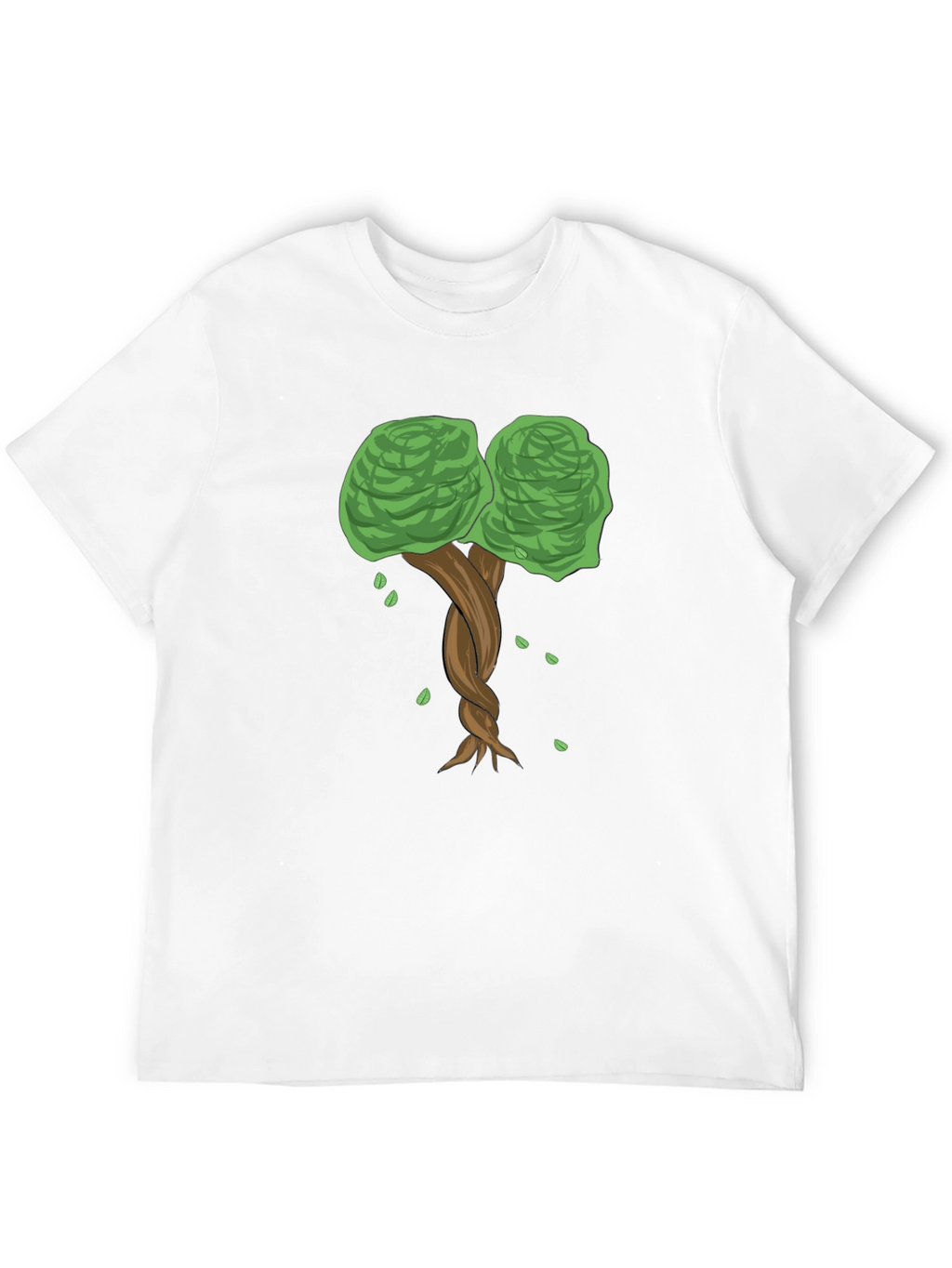Twisted Tree Graphic Tee - Nature Inspired Black T-Shirt