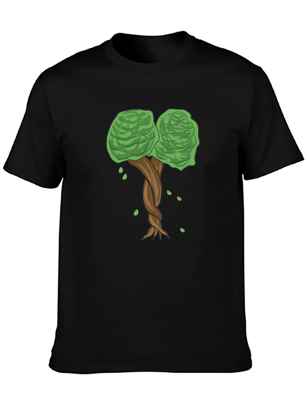 Twisted Tree Graphic Tee - Nature Inspired Black T-Shirt