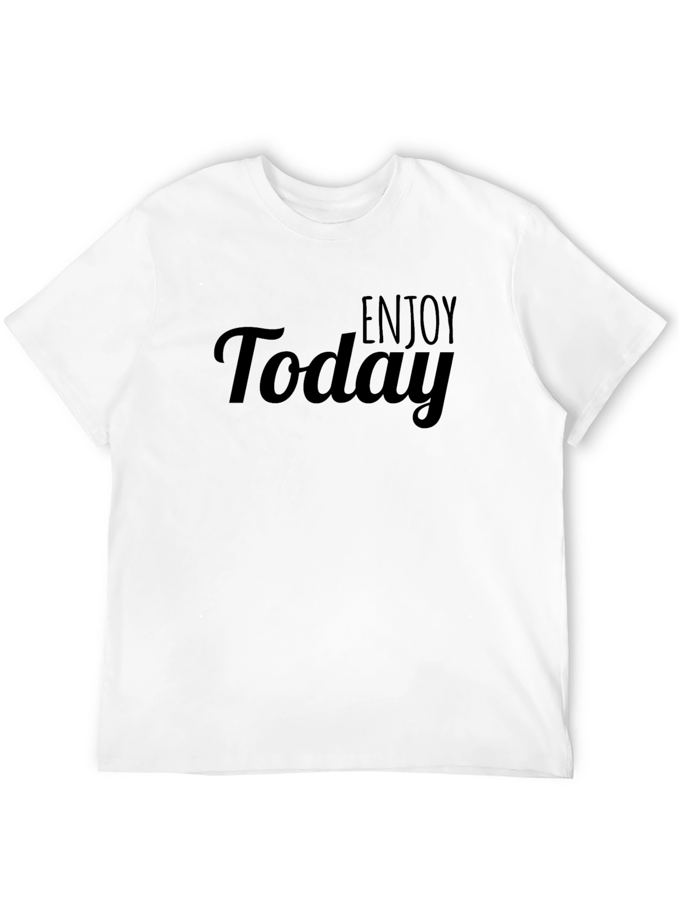 Enjoy Today Black Graphic T-Shirt