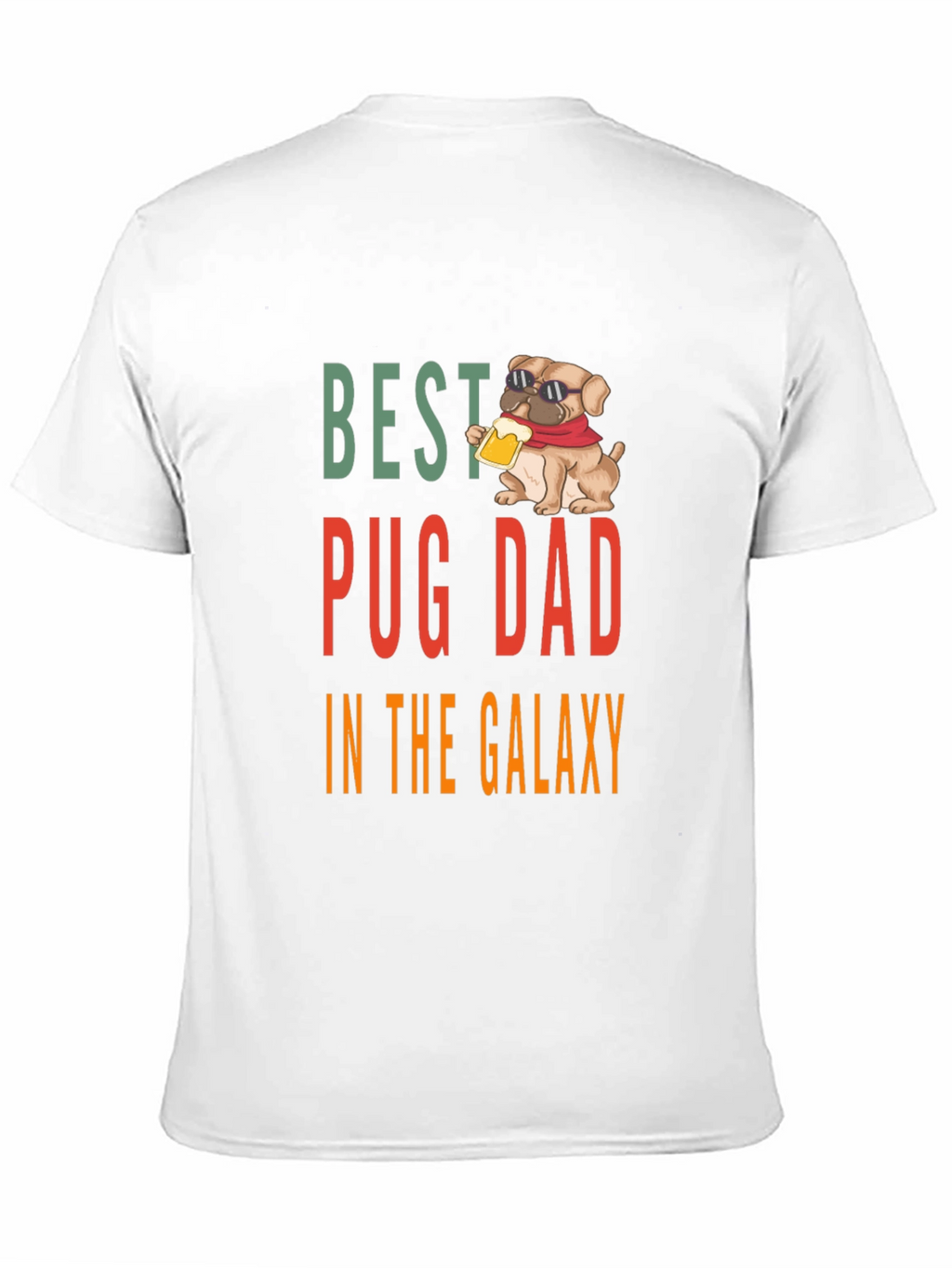 Best Pug Dad T-Shirt - Galaxy Edition
