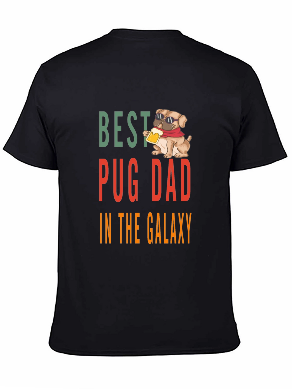 Best Pug Dad T-Shirt - Galaxy Edition