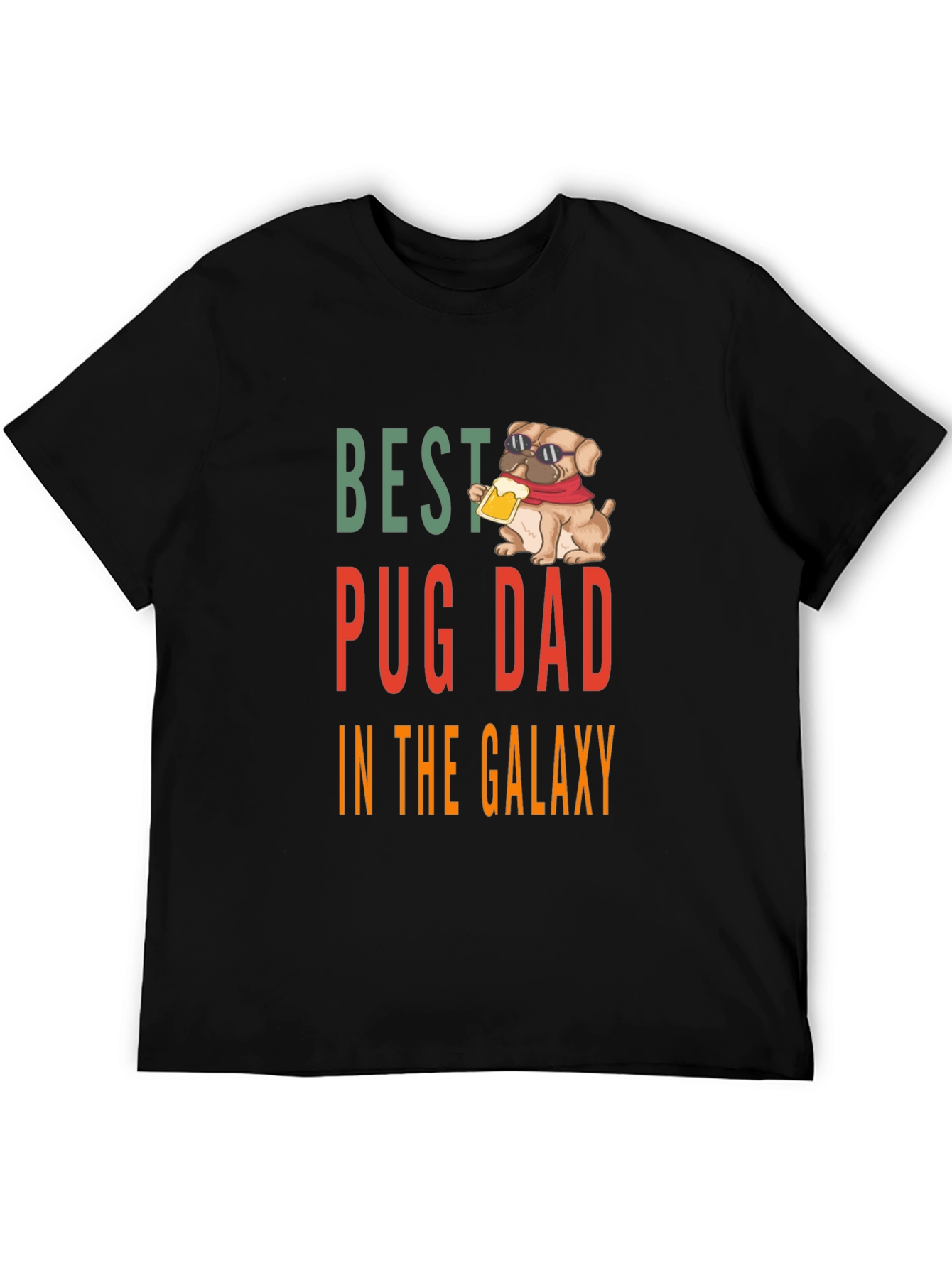 Best Pug Dad T-Shirt - Galaxy Edition