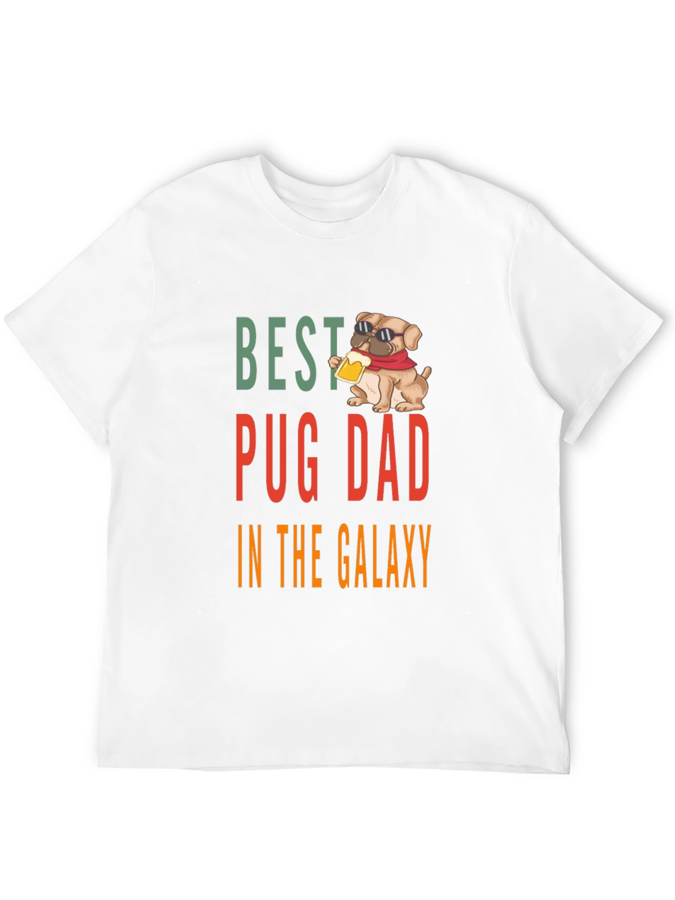 Best Pug Dad T-Shirt - Galaxy Edition