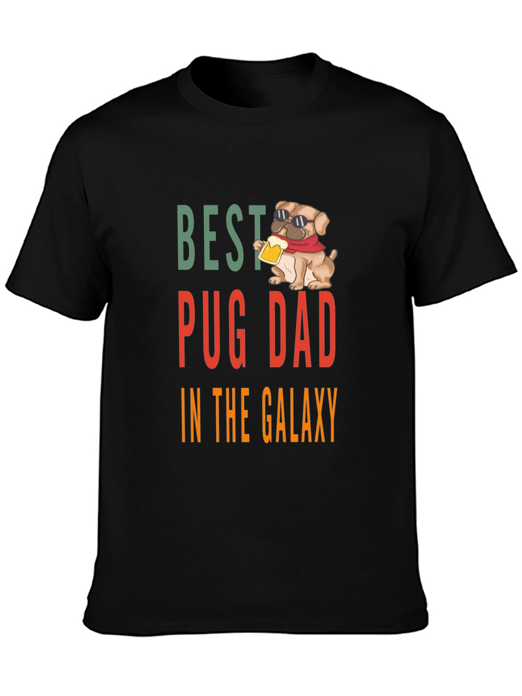 Best Pug Dad T-Shirt - Galaxy Edition