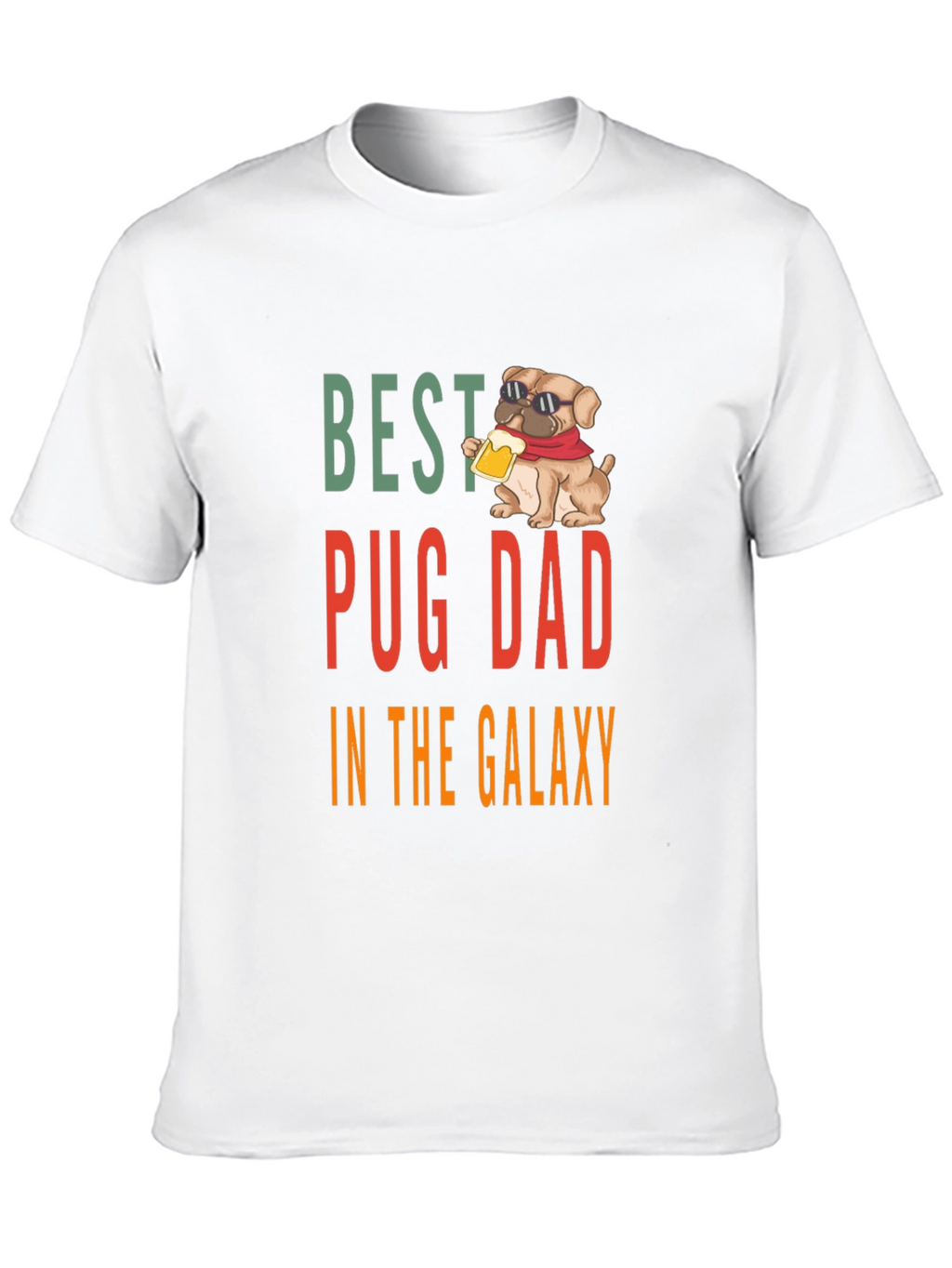 Best Pug Dad T-Shirt - Galaxy Edition