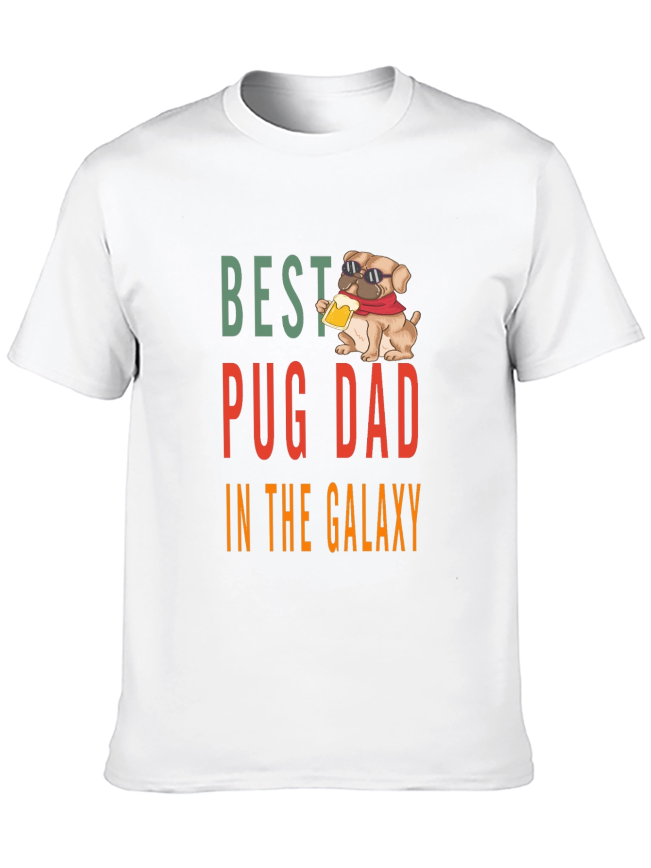 Best Pug Dad T-Shirt - Galaxy Edition