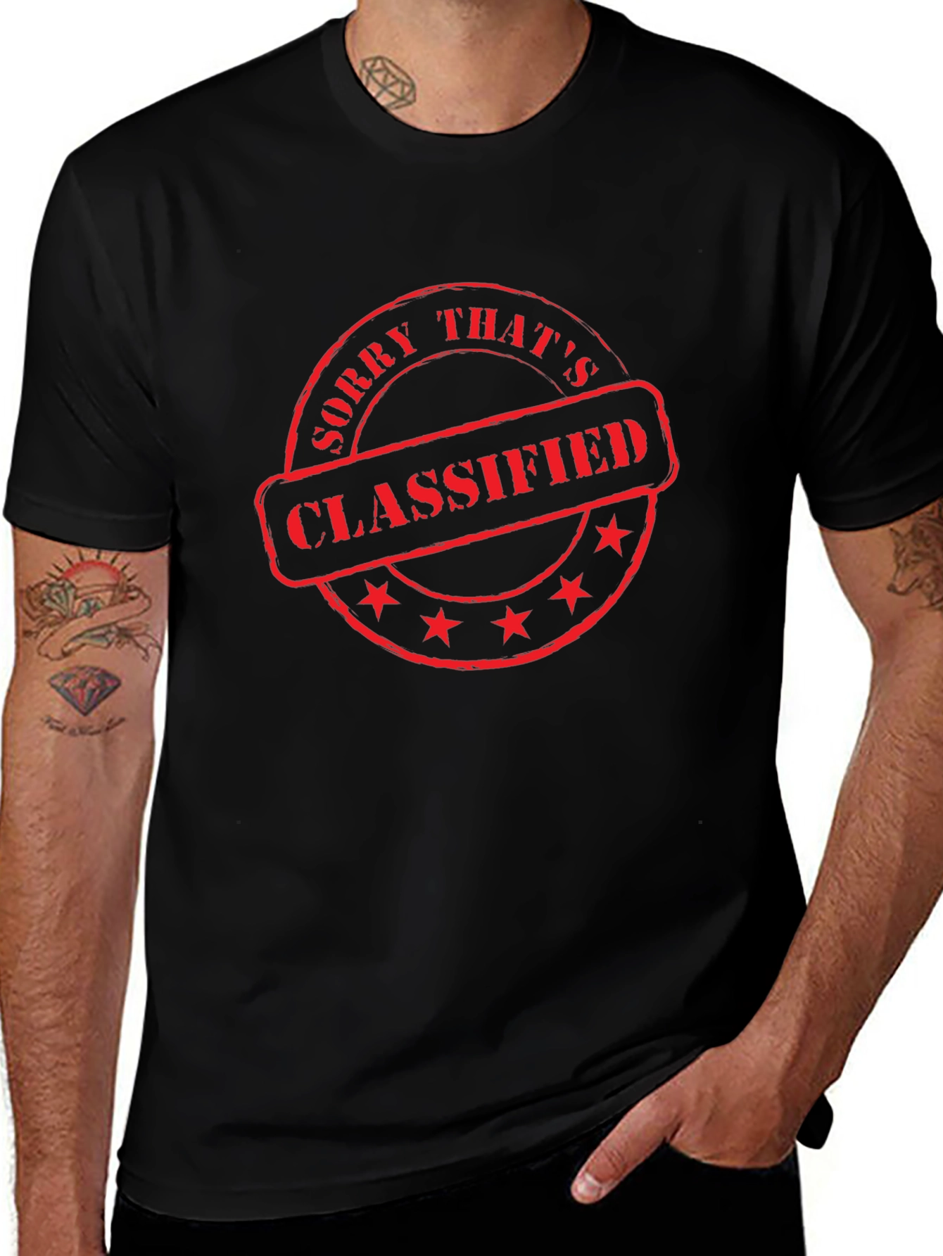 Classified Graphic Tee - Mens Black T-Shirt