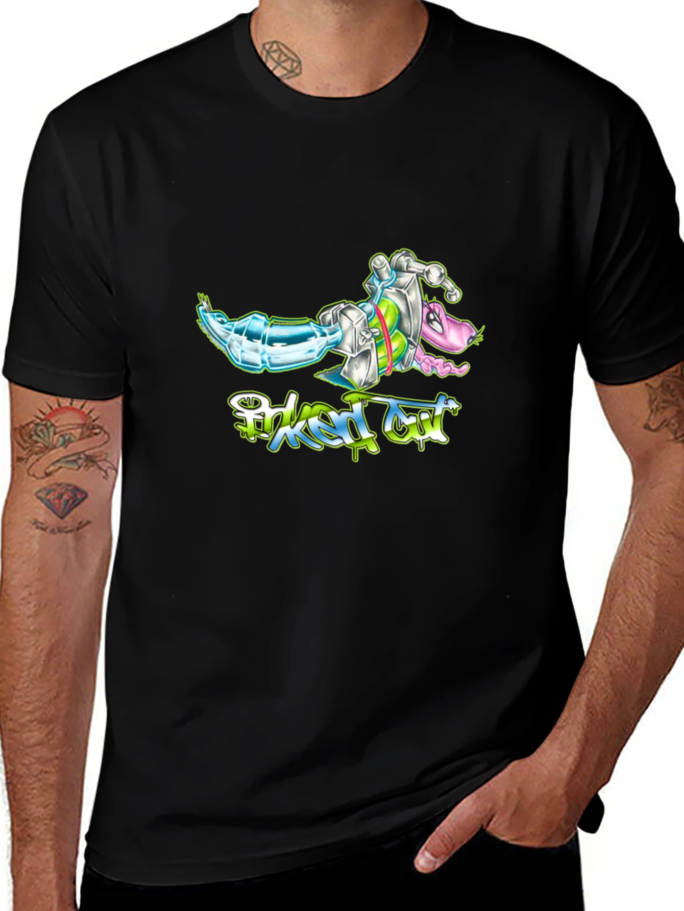 Toked Out Graphic T-Shirt - Black