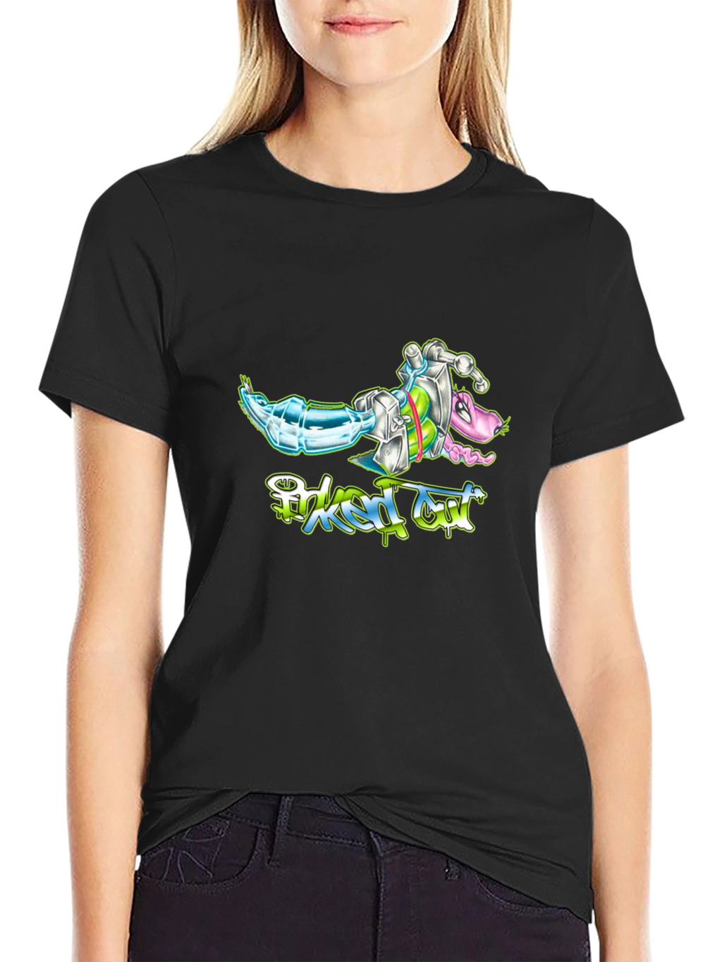 Toked Out Graphic T-Shirt - Black