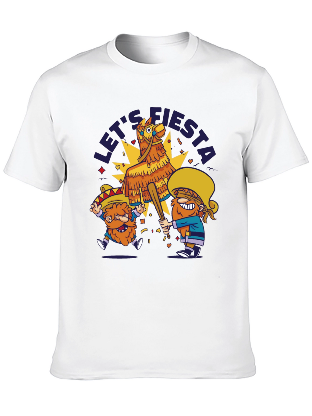 Lets Fiesta Piñata T-Shirt - Black Cotton Tee