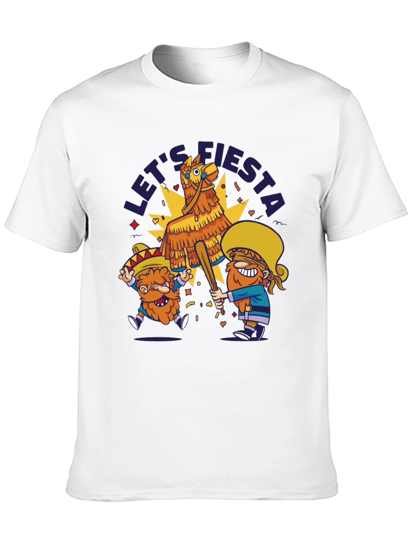Lets Fiesta Piñata T-Shirt - Black Cotton Tee