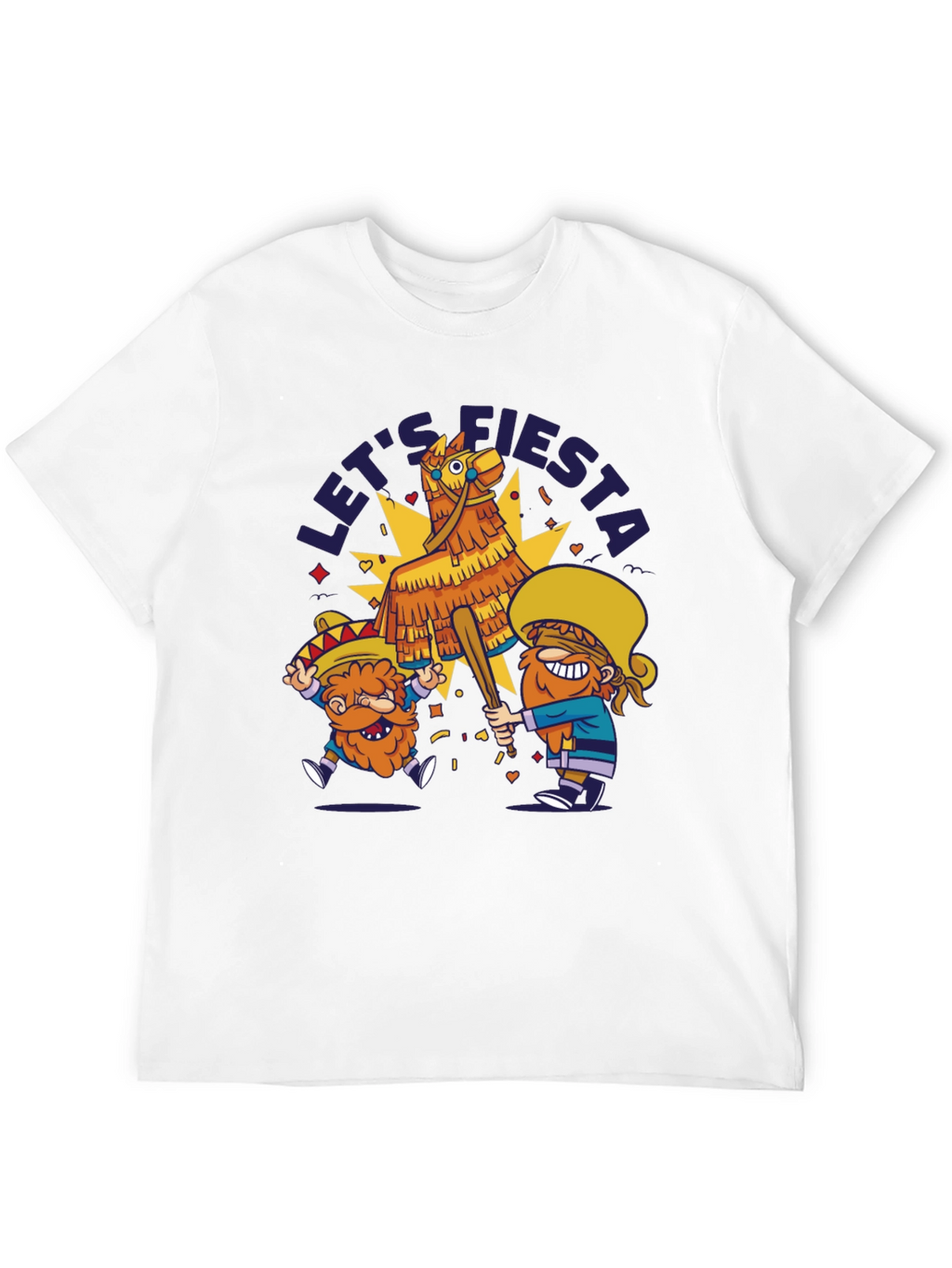 Lets Fiesta Piñata T-Shirt - Black Cotton Tee