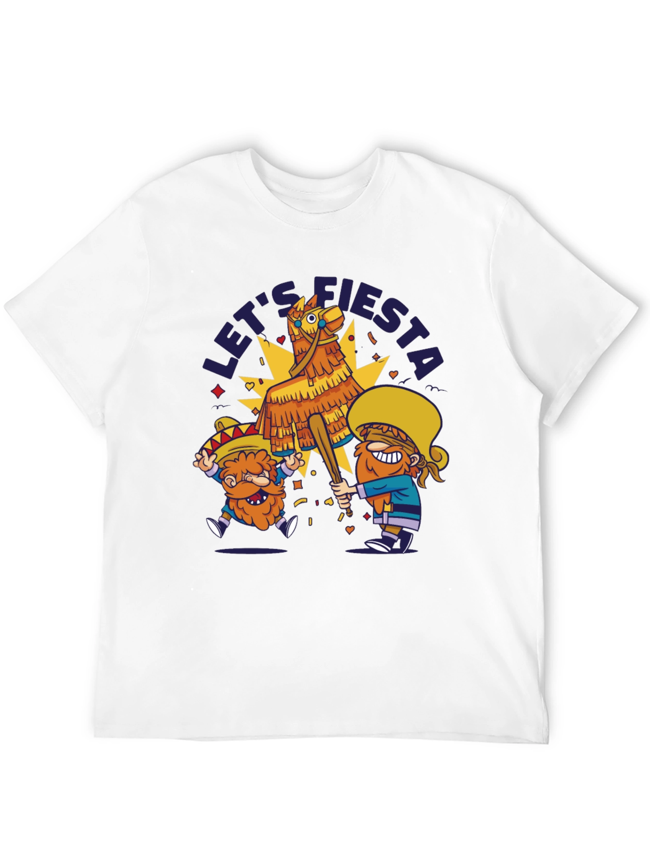 Lets Fiesta Piñata T-Shirt - Black Cotton Tee