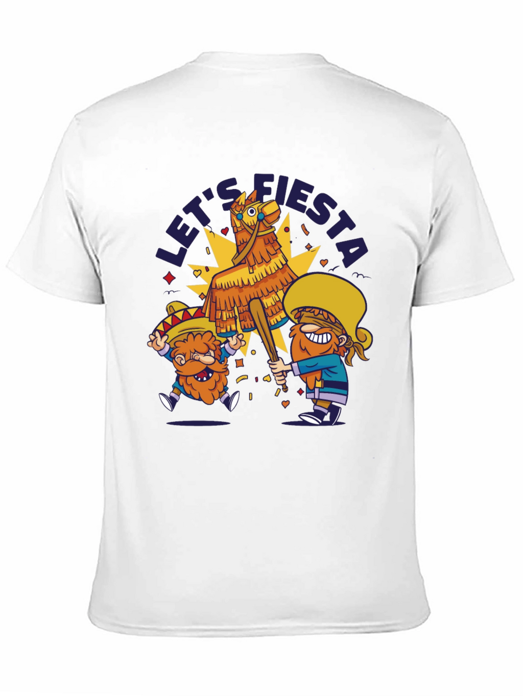 Lets Fiesta Piñata T-Shirt - Black Cotton Tee