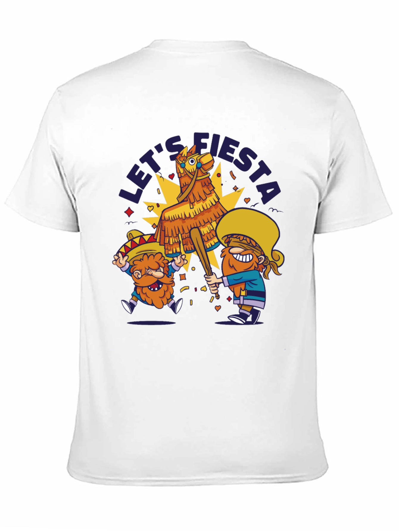 Lets Fiesta Piñata T-Shirt - Black Cotton Tee
