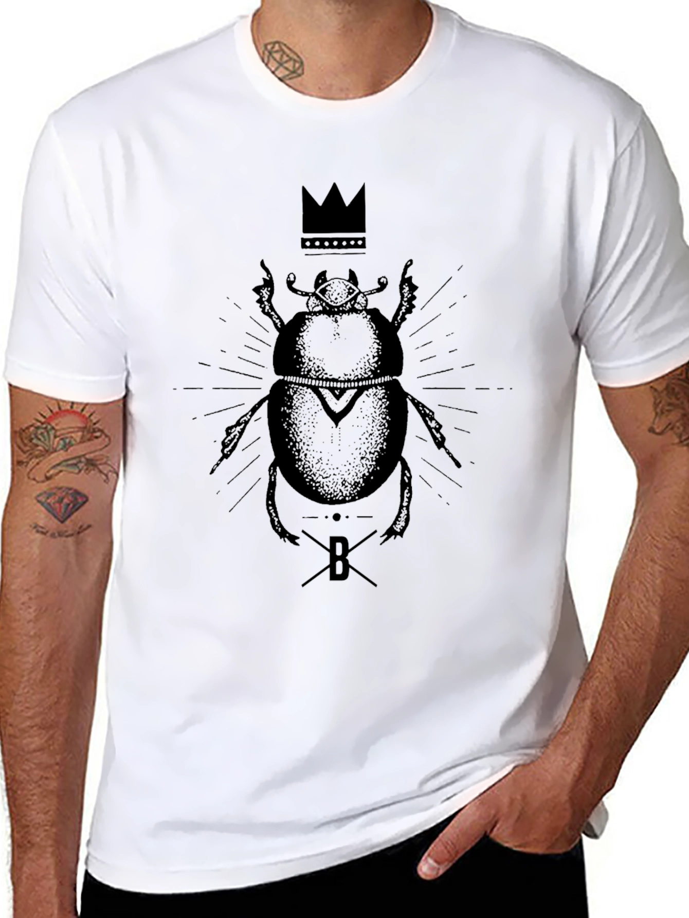Graphic Black Beetle T-Shirt