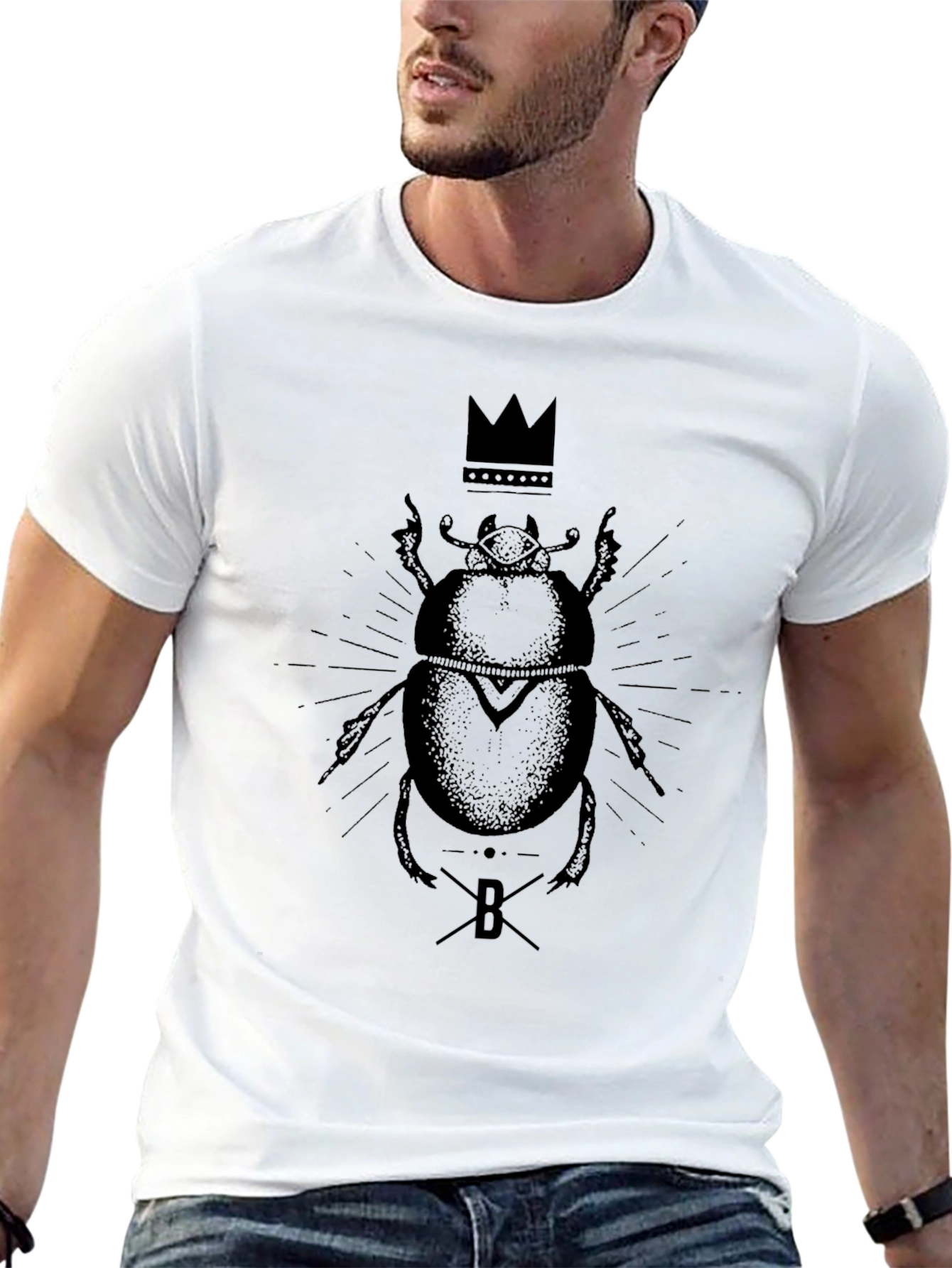 Graphic Black Beetle T-Shirt