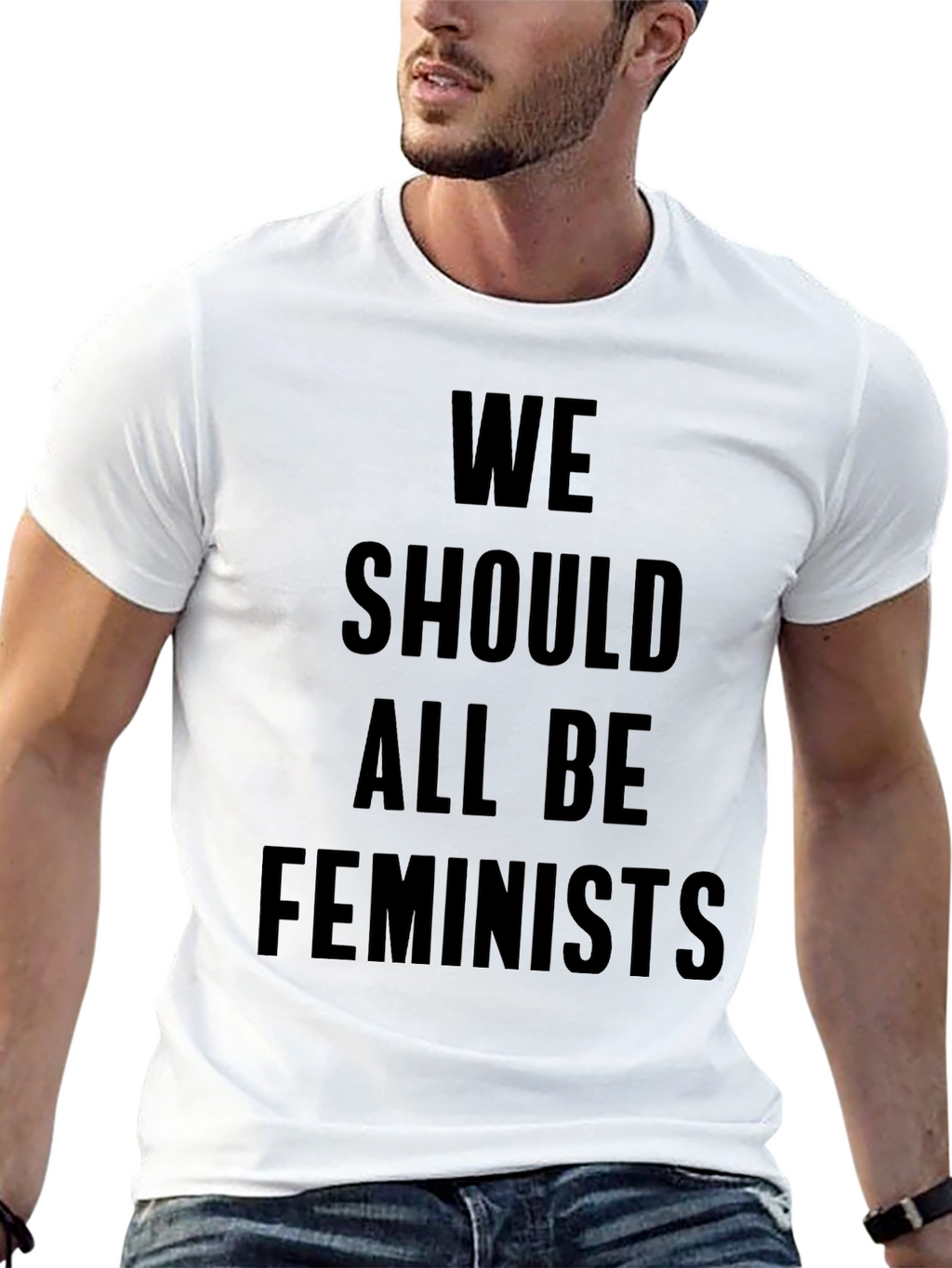 Feminist Slogan Graphic Tee -  Black T-Shirt