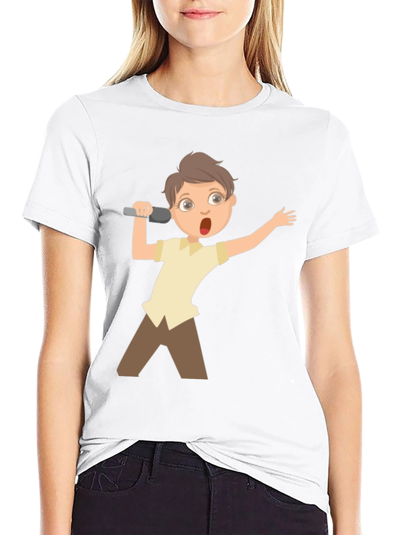Boy Singer Graphic Tee - Black Unisex T-Shirt