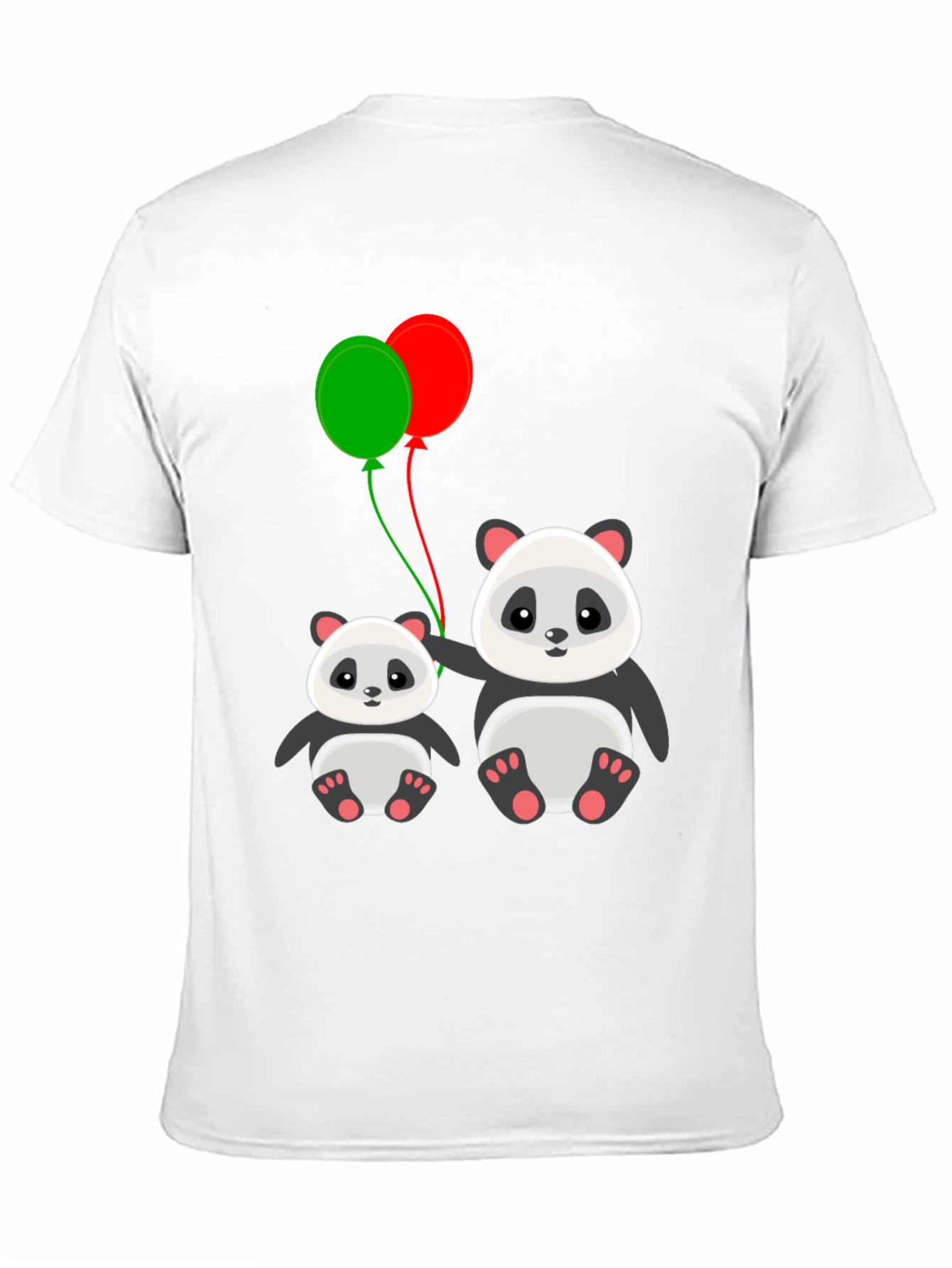 Cute Panda with Balloons Graphic T-Shirt