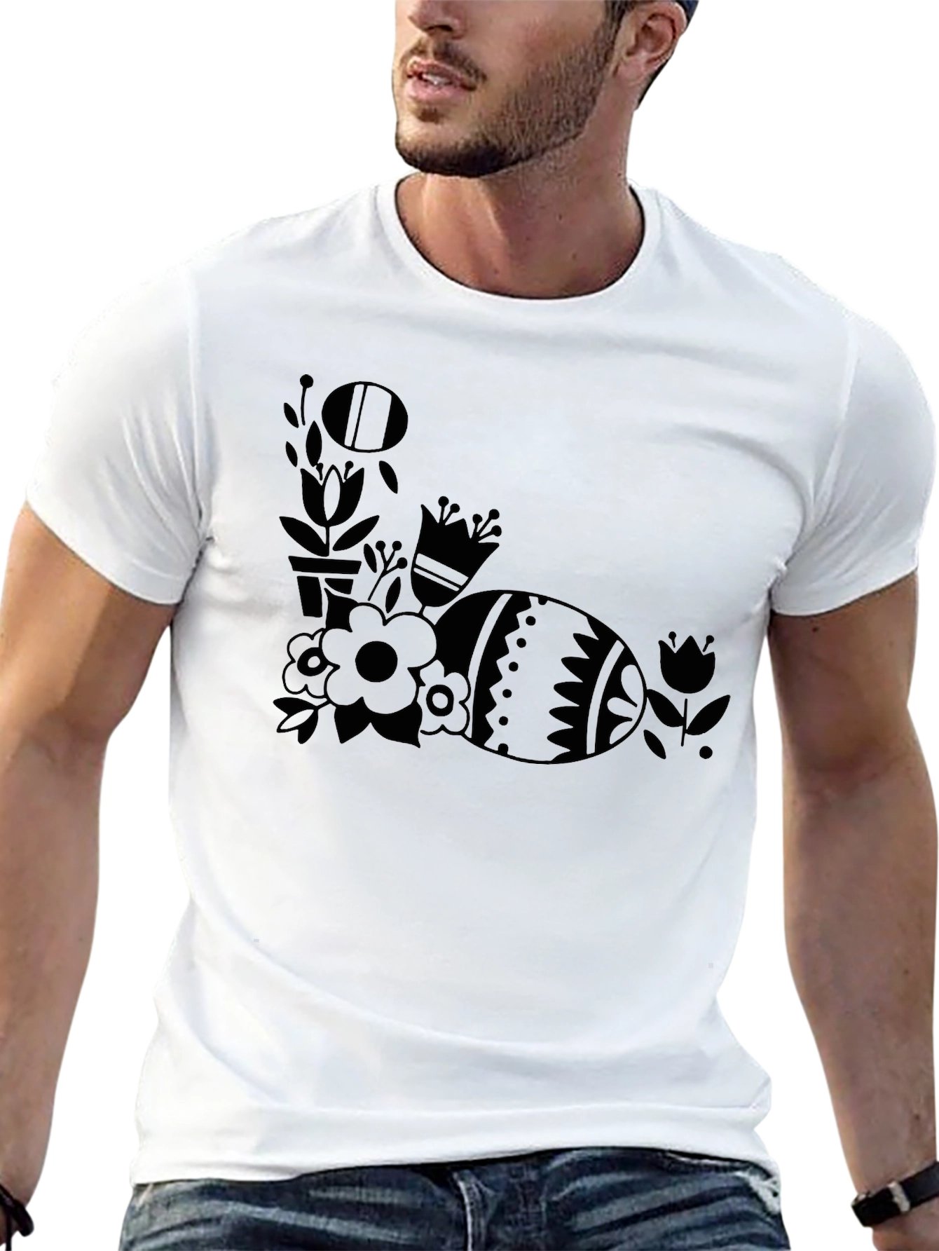 Easter Egg Floral Graphic T-Shirt