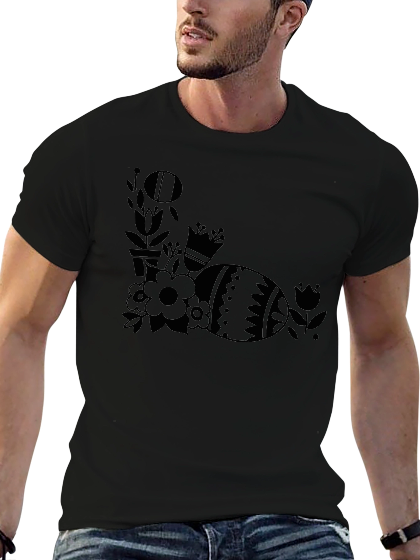 Easter Egg Floral Graphic T-Shirt
