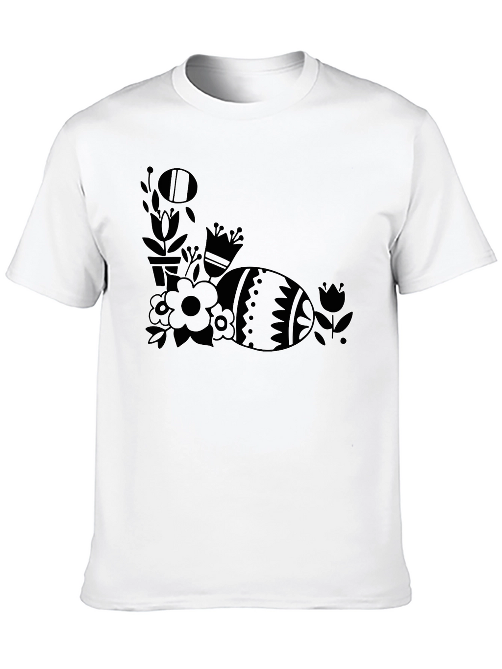 Easter Egg Floral Graphic T-Shirt