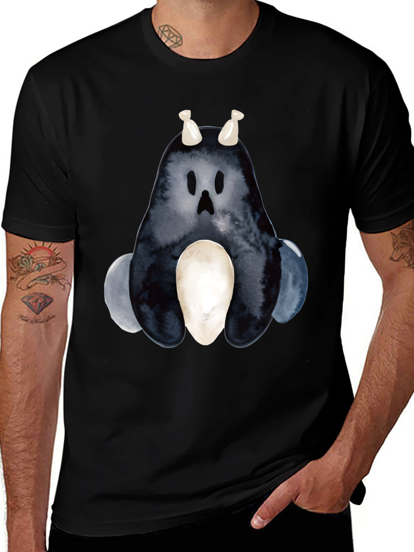 Watercolor Monster Graphic T-Shirt