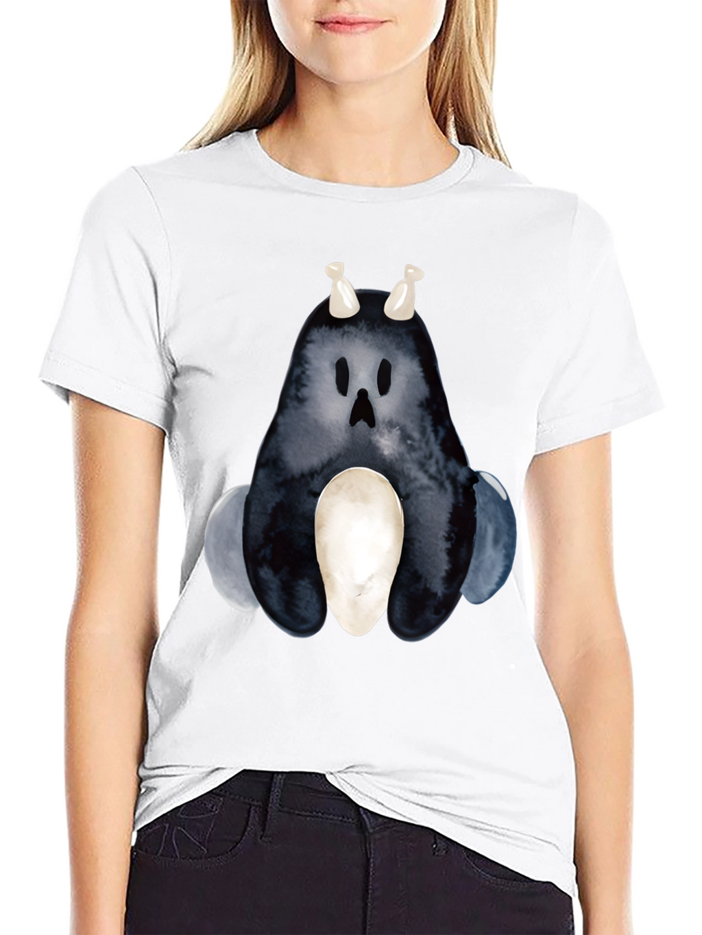 Watercolor Monster Graphic T-Shirt