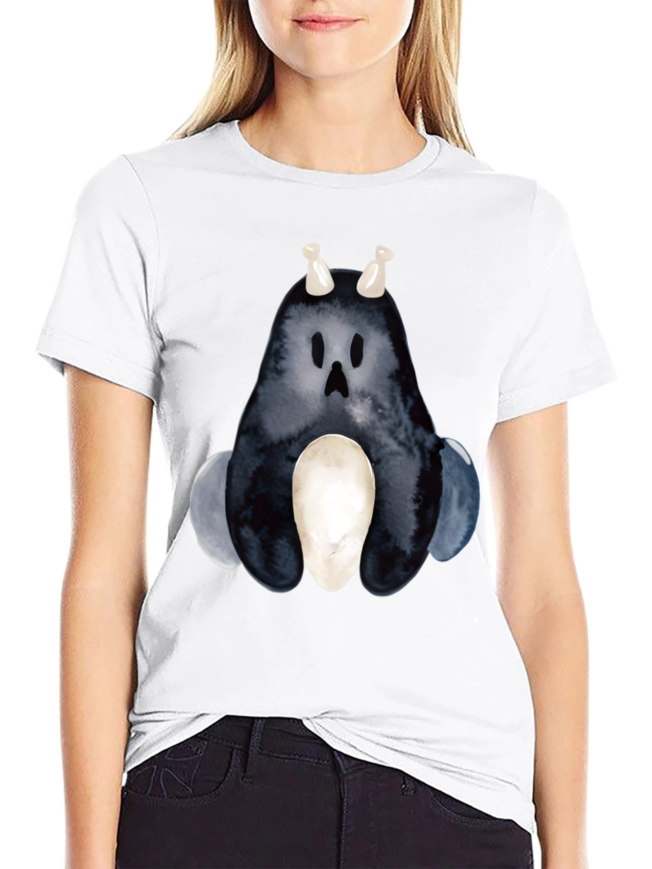 Watercolor Monster Graphic T-Shirt