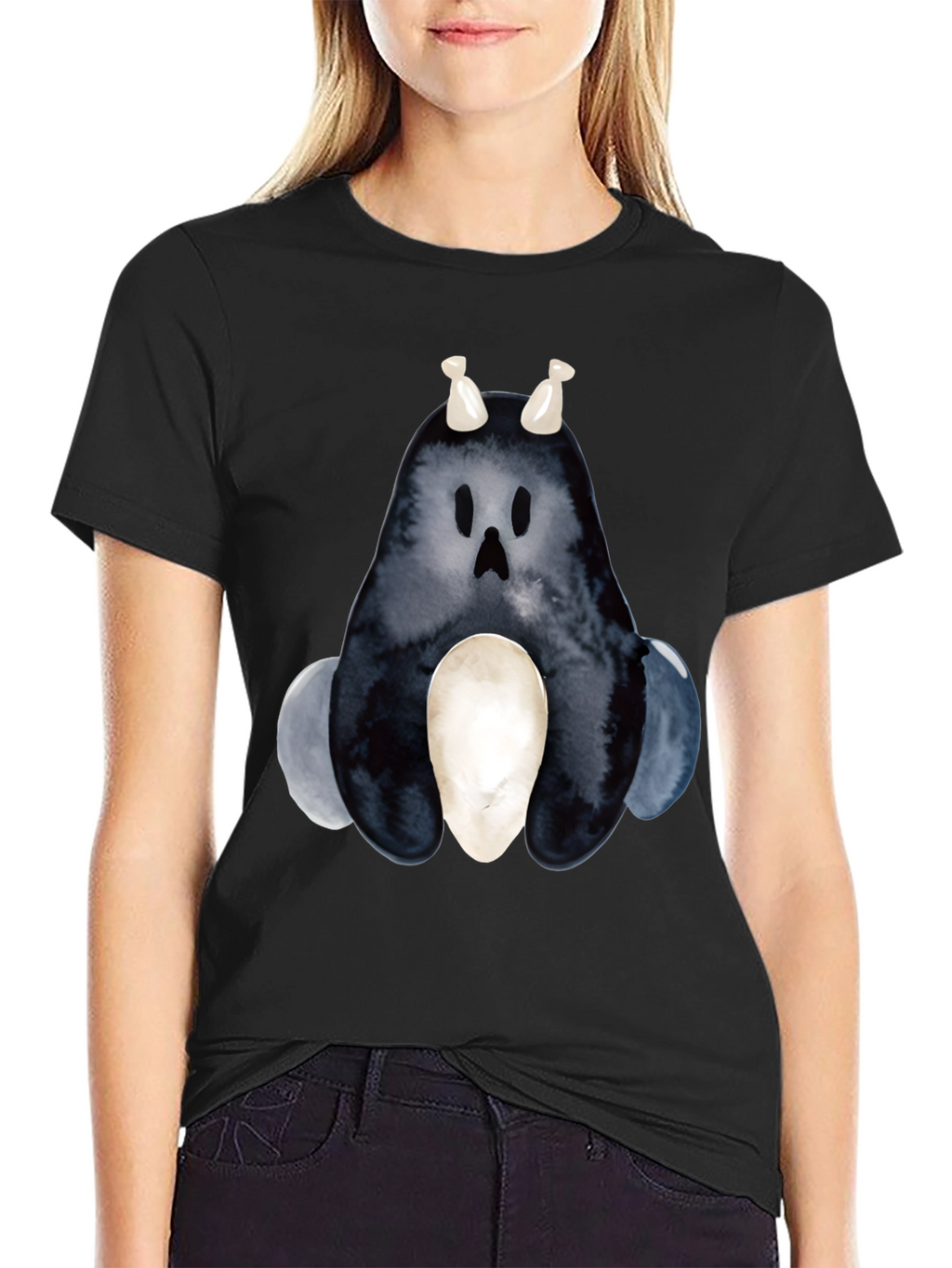Watercolor Monster Graphic T-Shirt