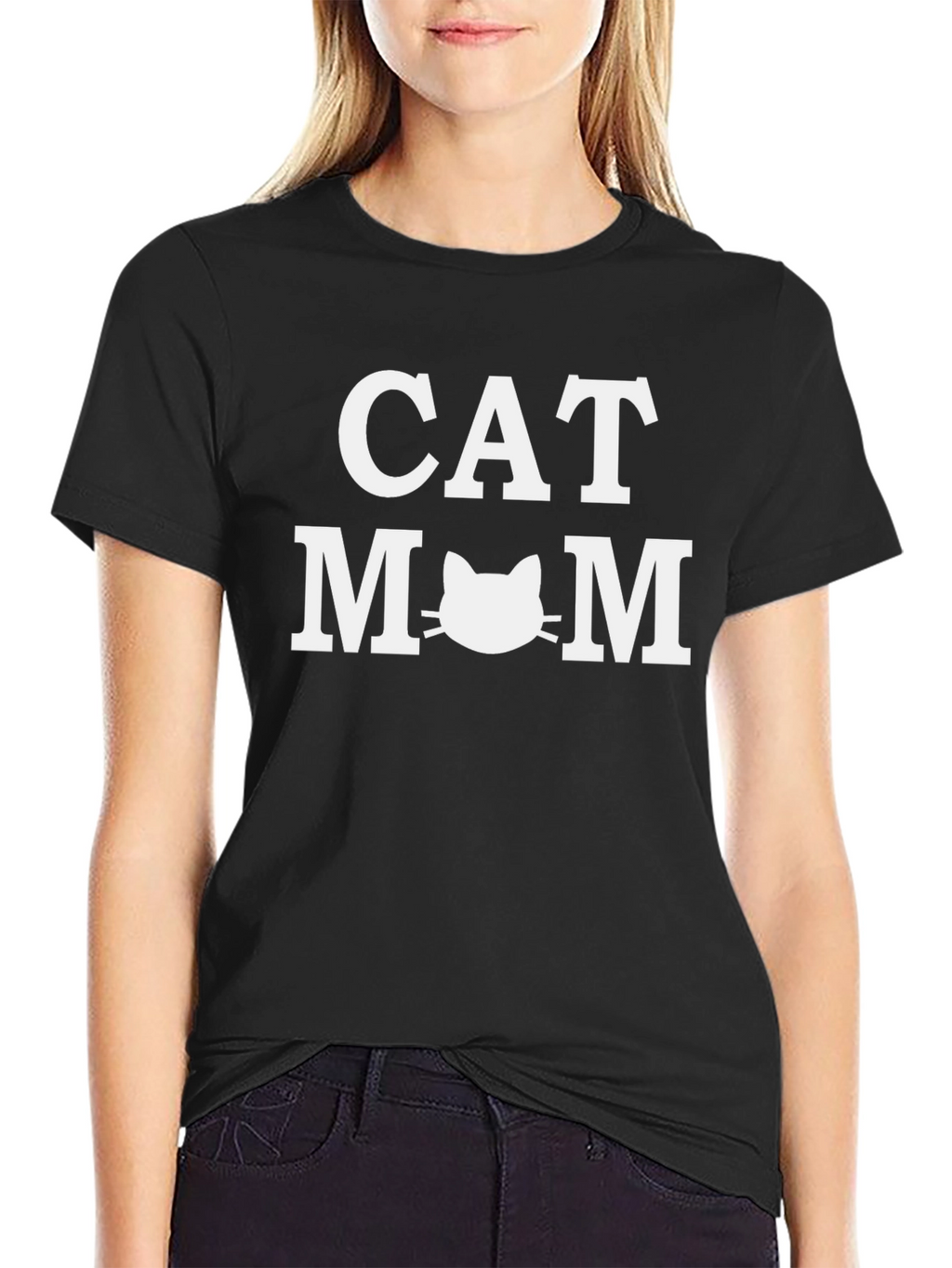Cat Mom Graphic Tee - Black Unisex T-Shirt
