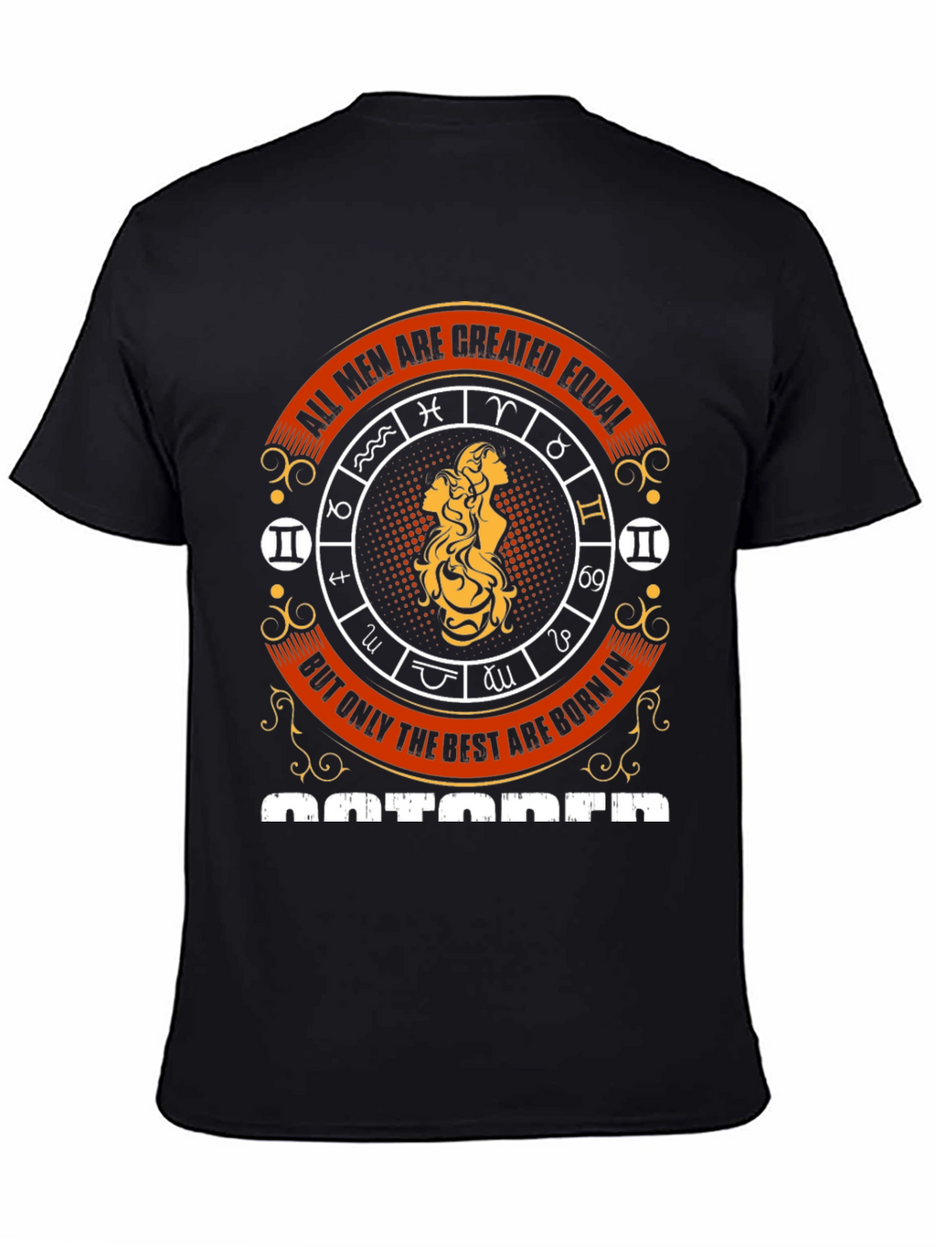 Mens Best are Born in October Zodiac T-Shirt