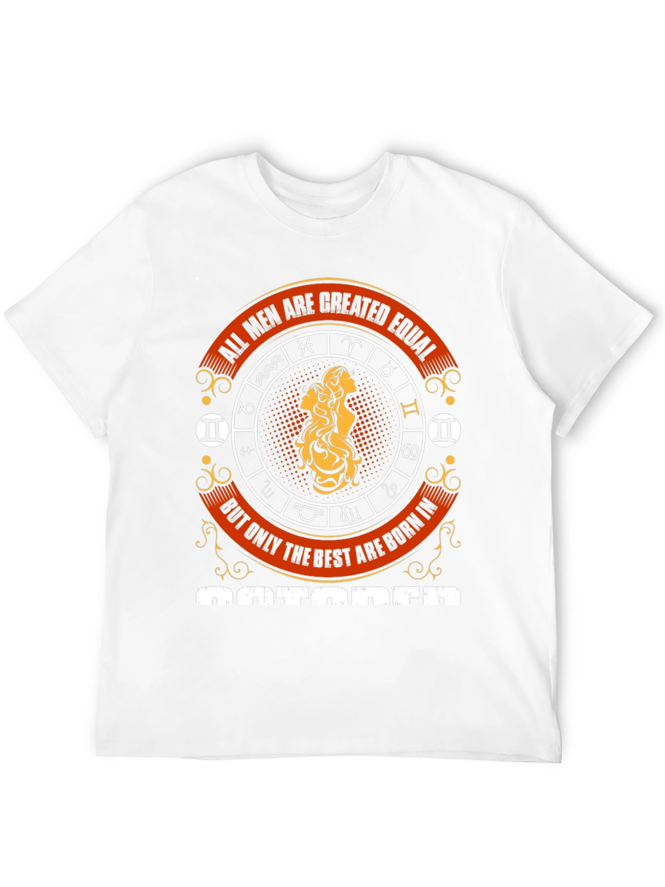 Mens Best are Born in October Zodiac T-Shirt