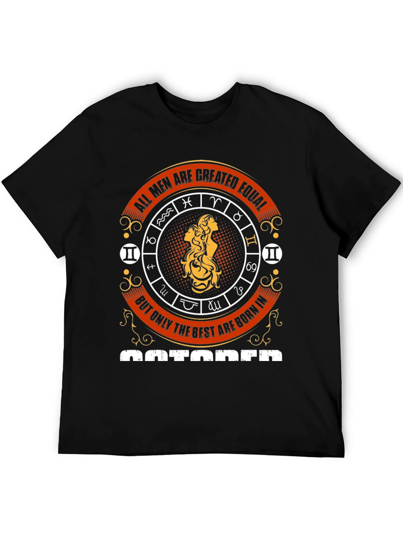 Mens Best are Born in October Zodiac T-Shirt