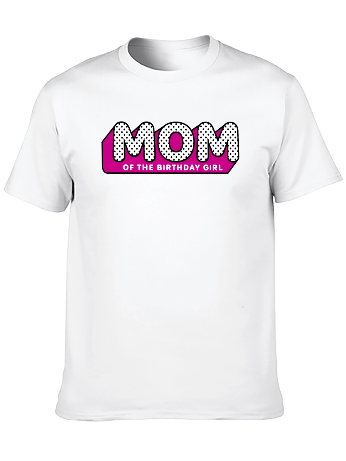 Mom of the Birthday Girl Black T-Shirt