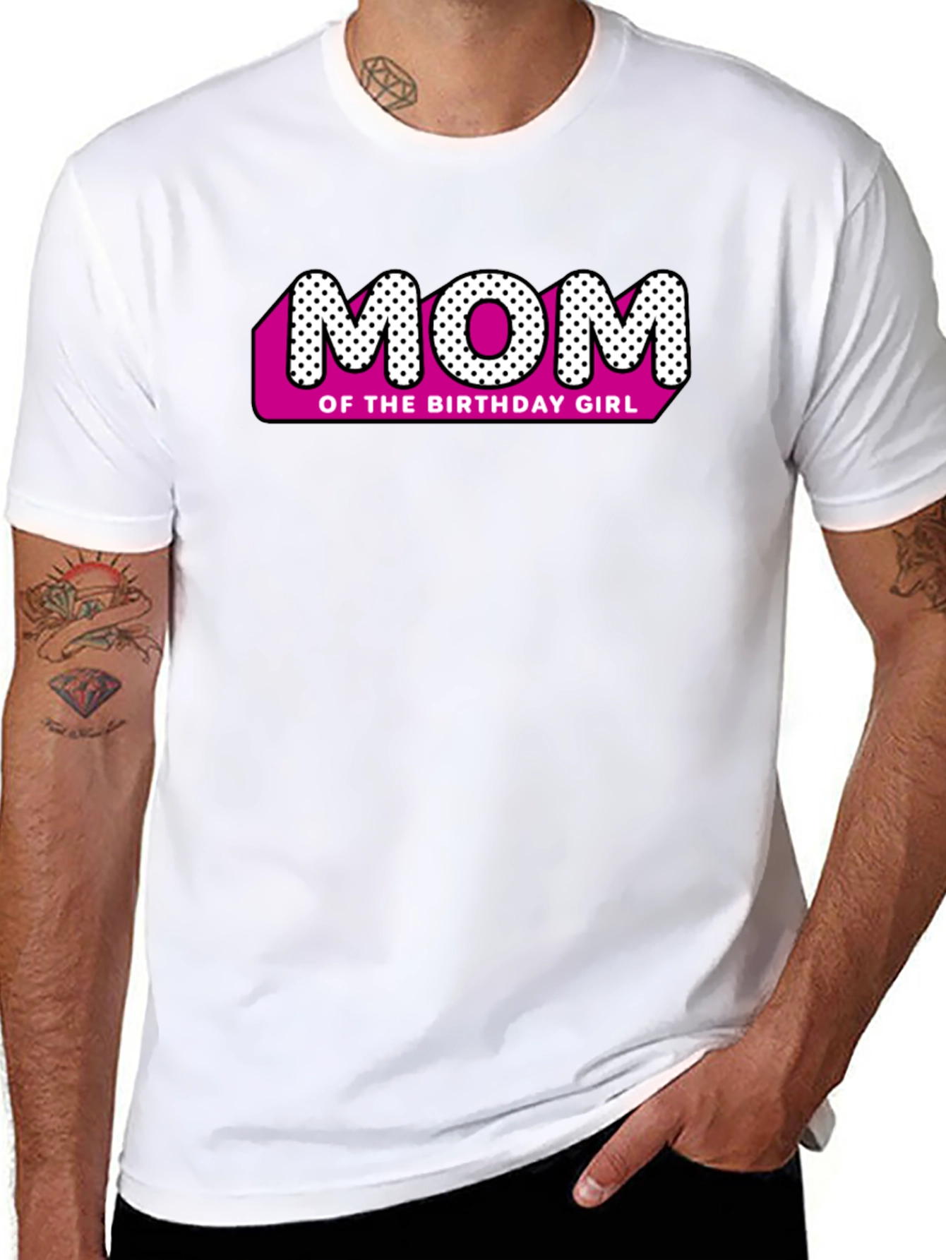 Mom of the Birthday Girl Black T-Shirt
